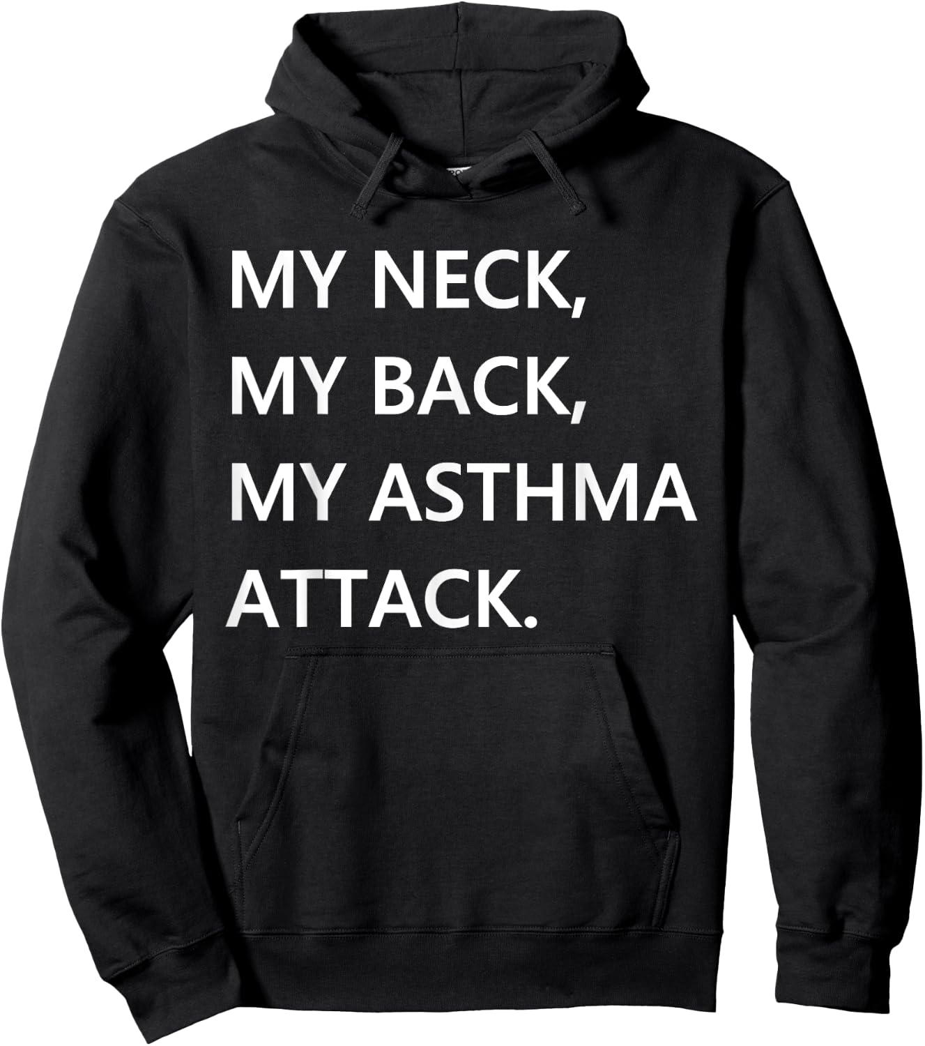Funny Asthma Quote - Asthmatics Joke Meme Asthma Attack Hoodie - Hoodie | Black
