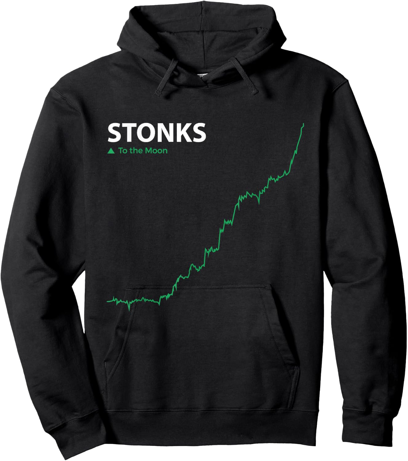 Stonks To The Moon Stock Day Trader Stonks Meme Hoodie - Hoodie | Black