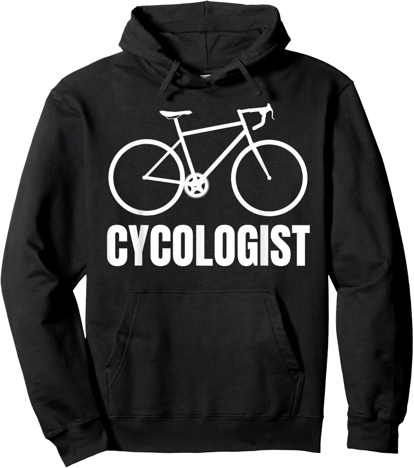 Cycologist Funny Bicycle Bike Gift Short Sleeve Hoodie - Hoodie | Black