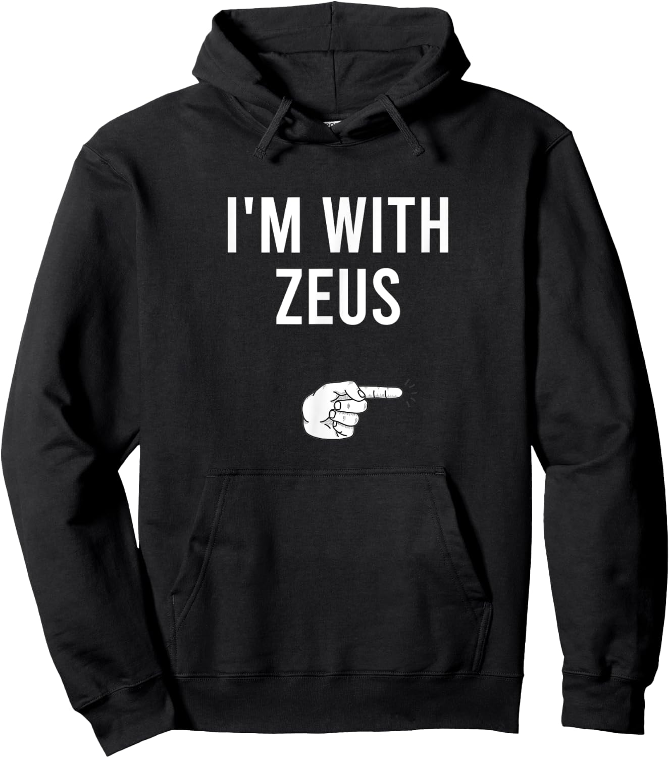 I'm With Zeus Halloween Costume Party Matching Zeus Hoodie - Hoodie | Black