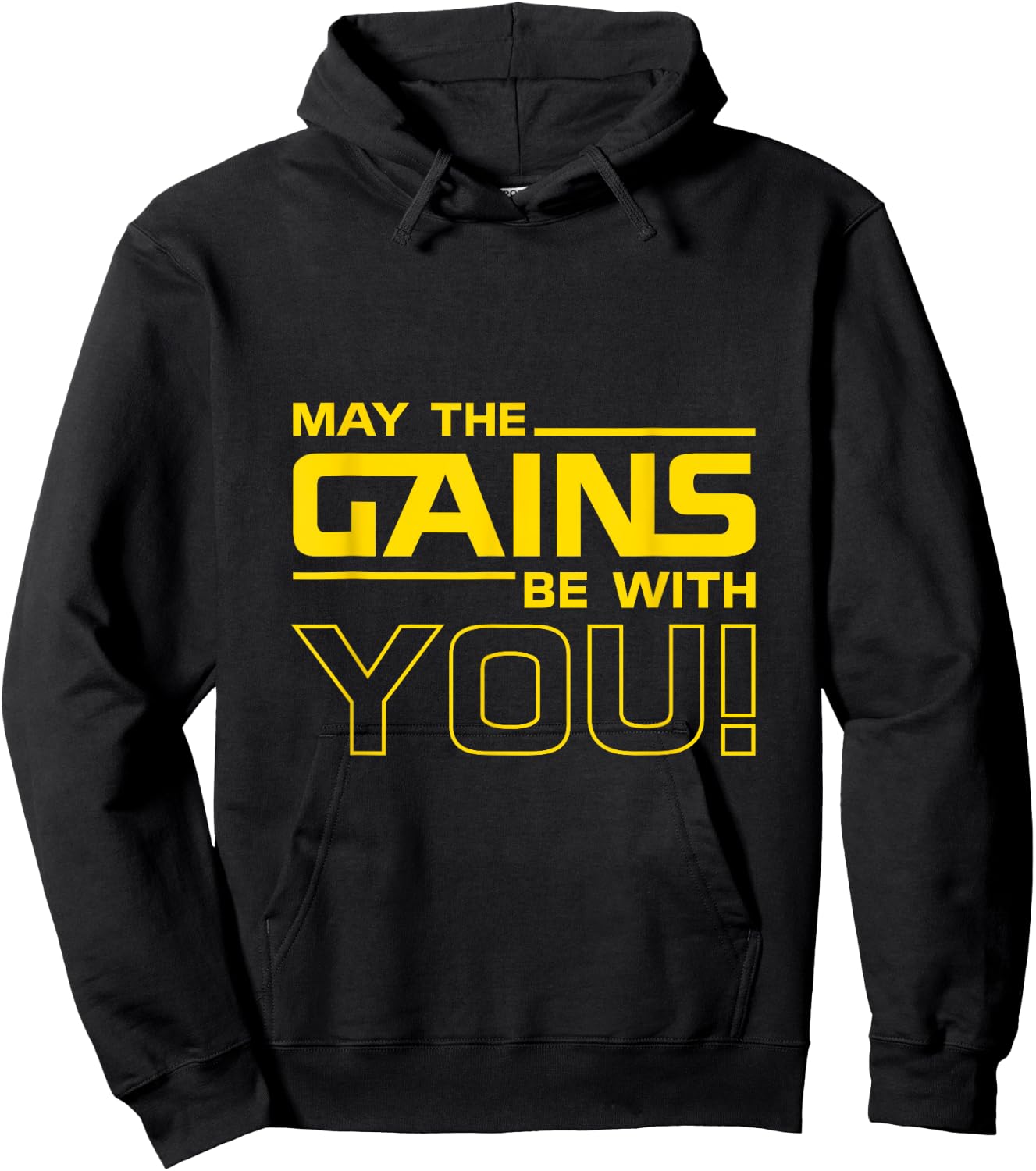 May the Gains be with you - Bodybuilding Gift Hoodie - Hoodie | Black