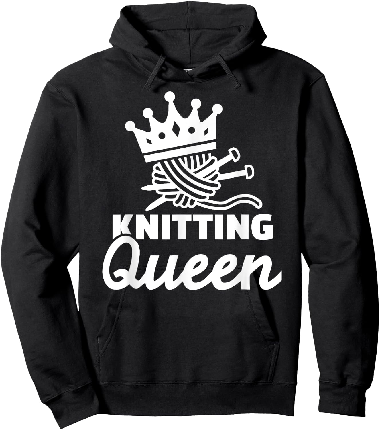 Knitting queen Hoodie - Hoodie | Black