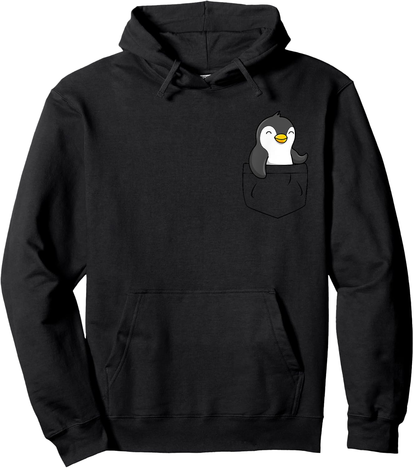 Penguin pocket - penguin Hoodie - Hoodie | Black