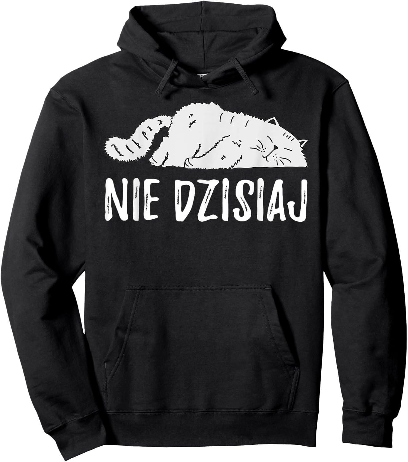 Funny Polish Cat Poland Polska Hoodie - Hoodie | Black