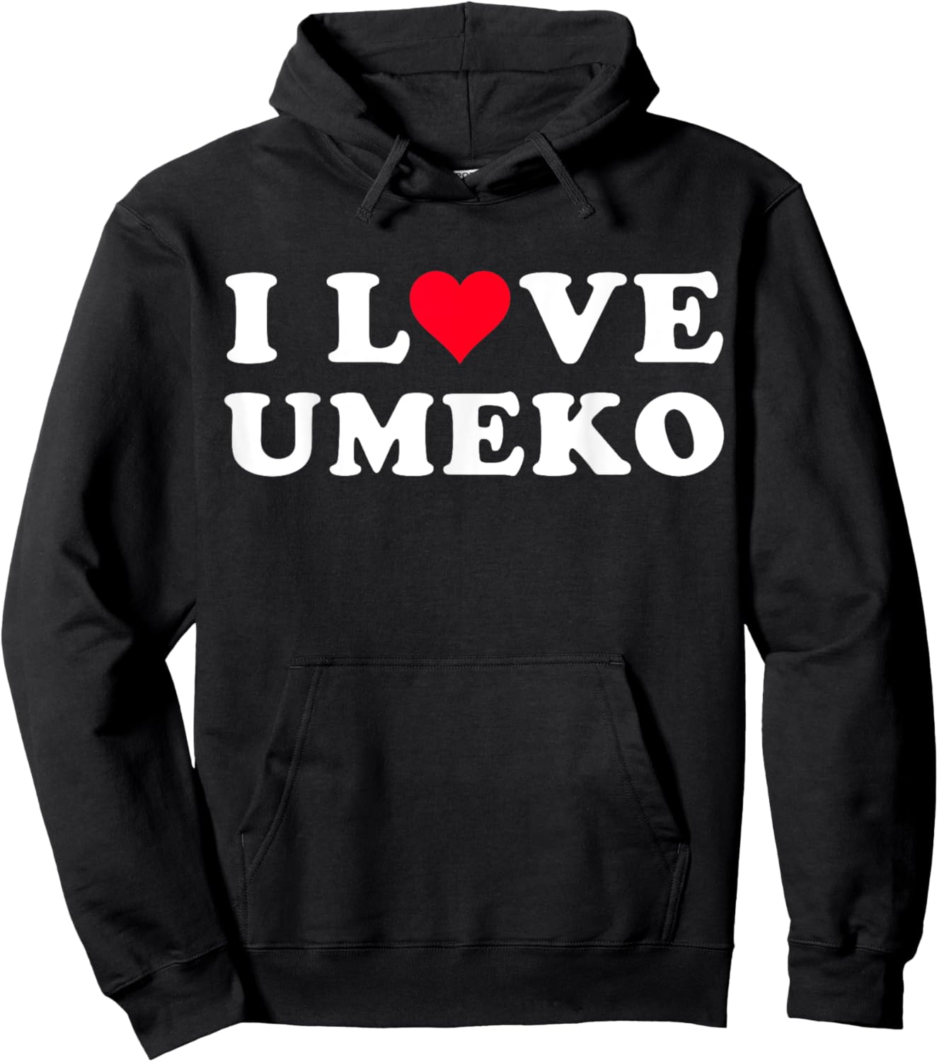 I Love Umeko Matching Girlfriend & Boyfriend Umeko Name Hoodie - Hoodie | Black