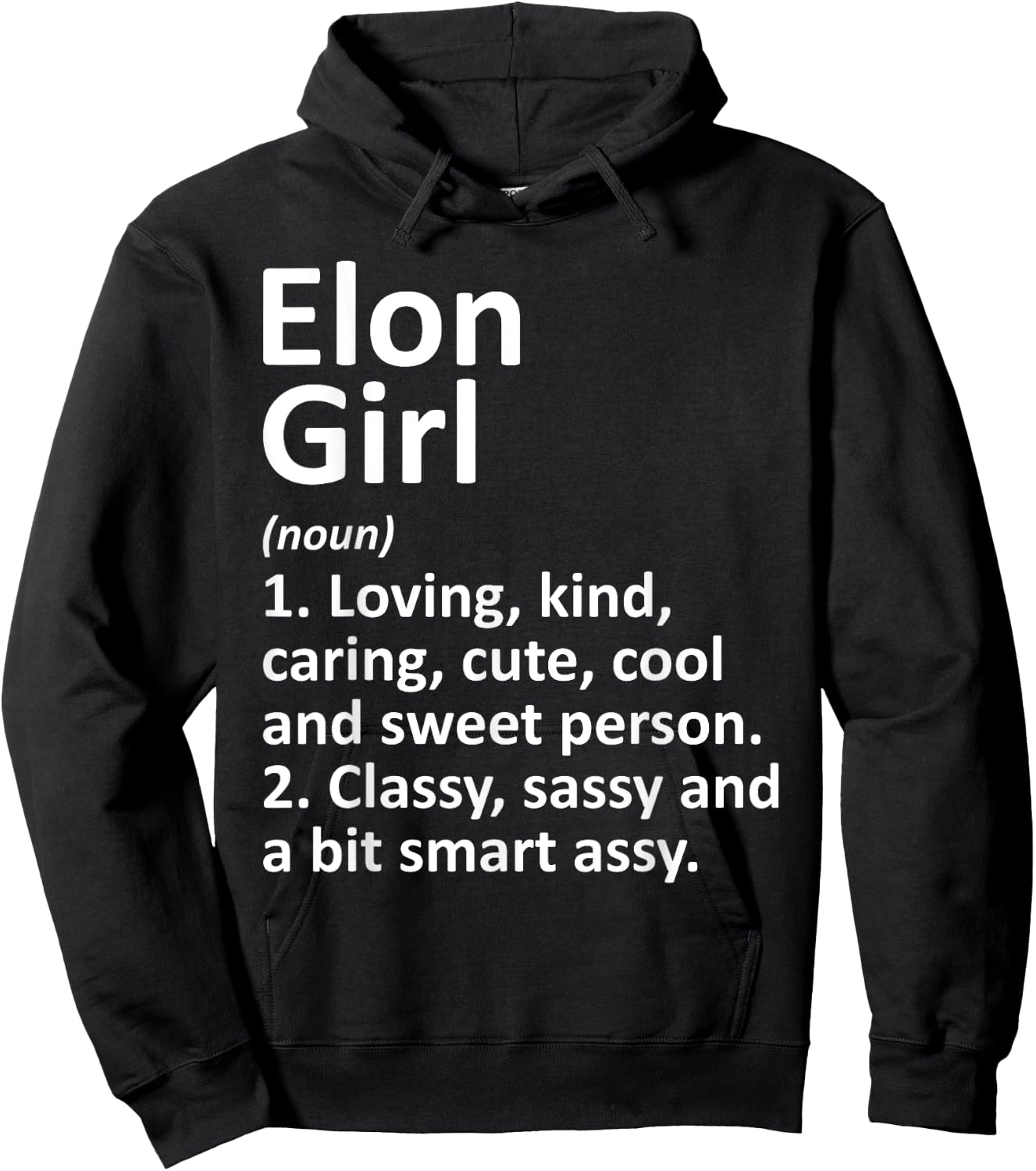 ELON GIRL NC NORTH CAROLINA Funny City Home Roots Gift Hoodie - Hoodie | Black