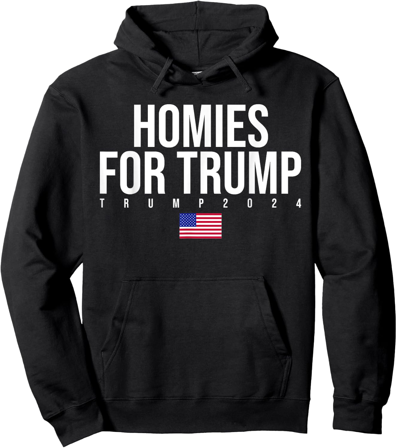 Homies For Trump 2024 Great Edition Republican Conservative Hoodie - Hoodie | Black