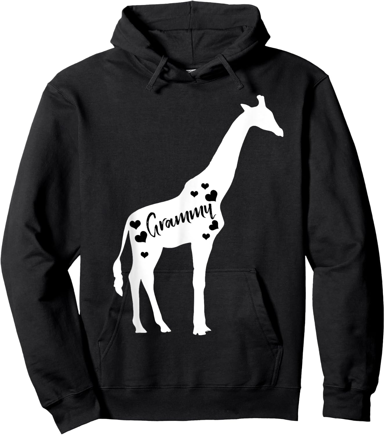 Grammy Giraffe Grandparents Day Safari Zoo Lover Grandmother Hoodie - Hoodie | Black