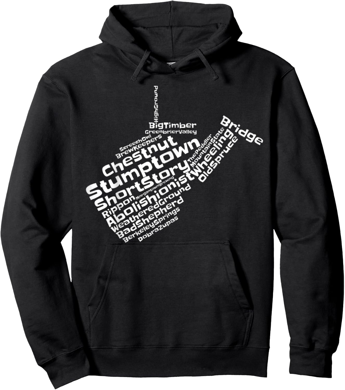 Drink Local West Virginia Breweries Hoodie - Hoodie | Black