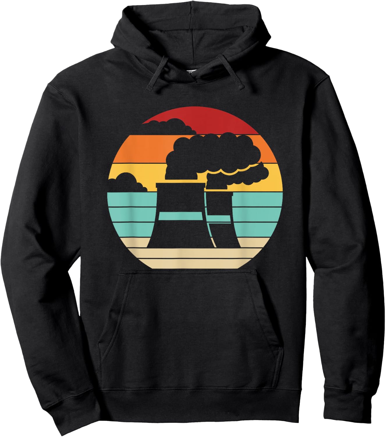 Retro Nuclear Power Plant Energy Uranium Nuclear Engineer Hoodie - Hoodie | Black