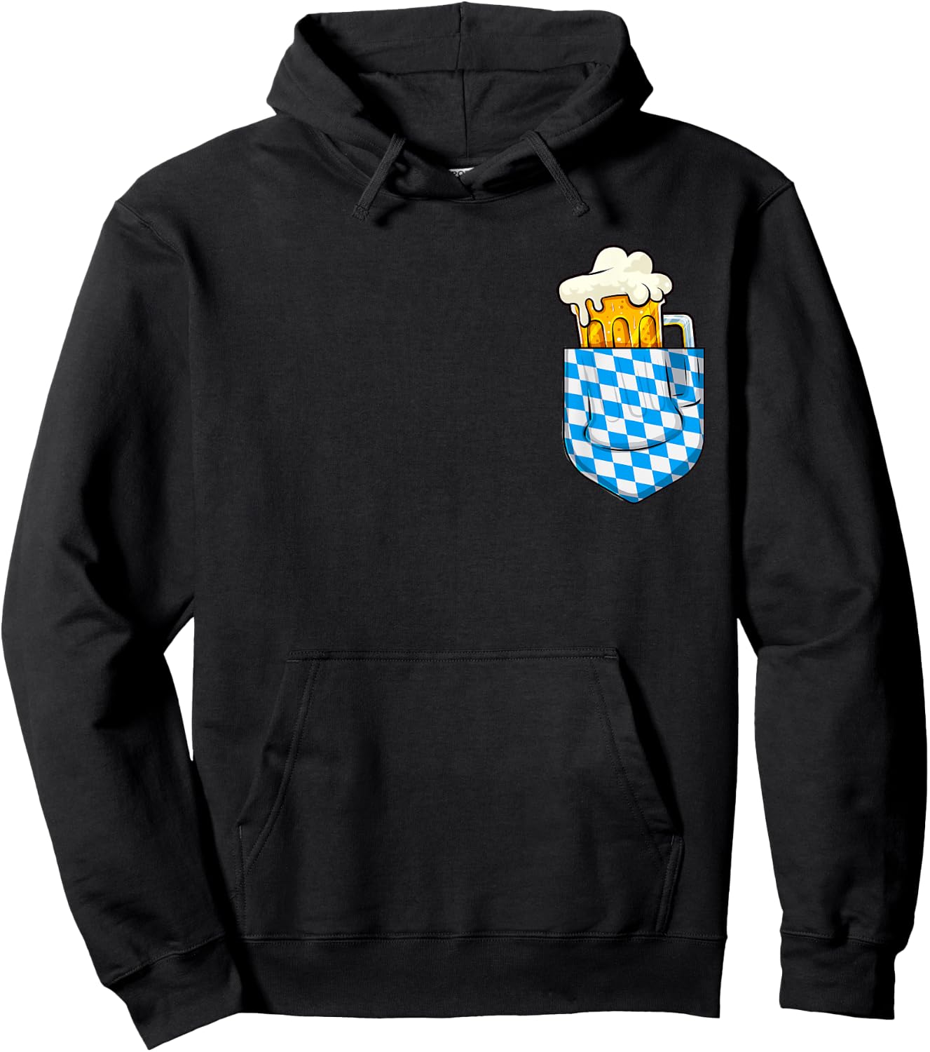 Oktoberfest Pocket Bavarian Beer Prost German Funny German Hoodie - Hoodie | Black
