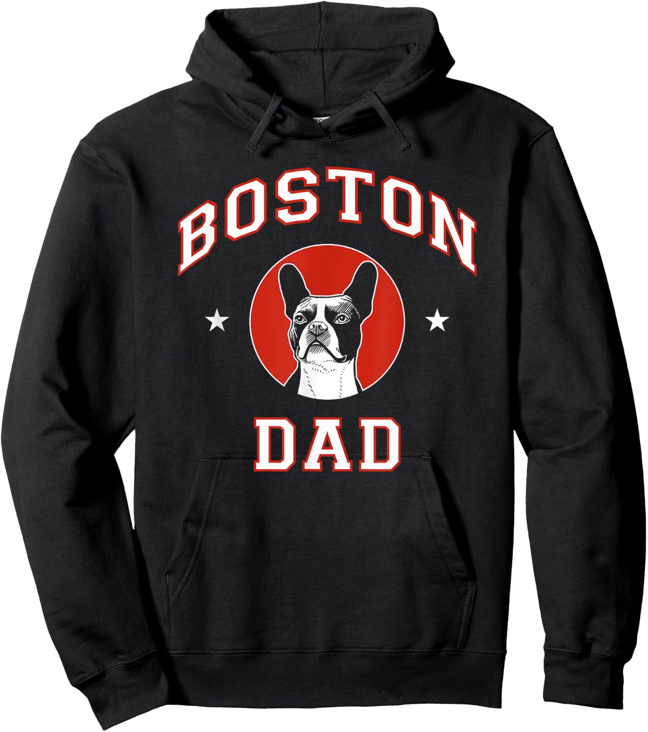 Boston Terrier Dad Dog Father Women Kids Hoodie - Hoodie | Black