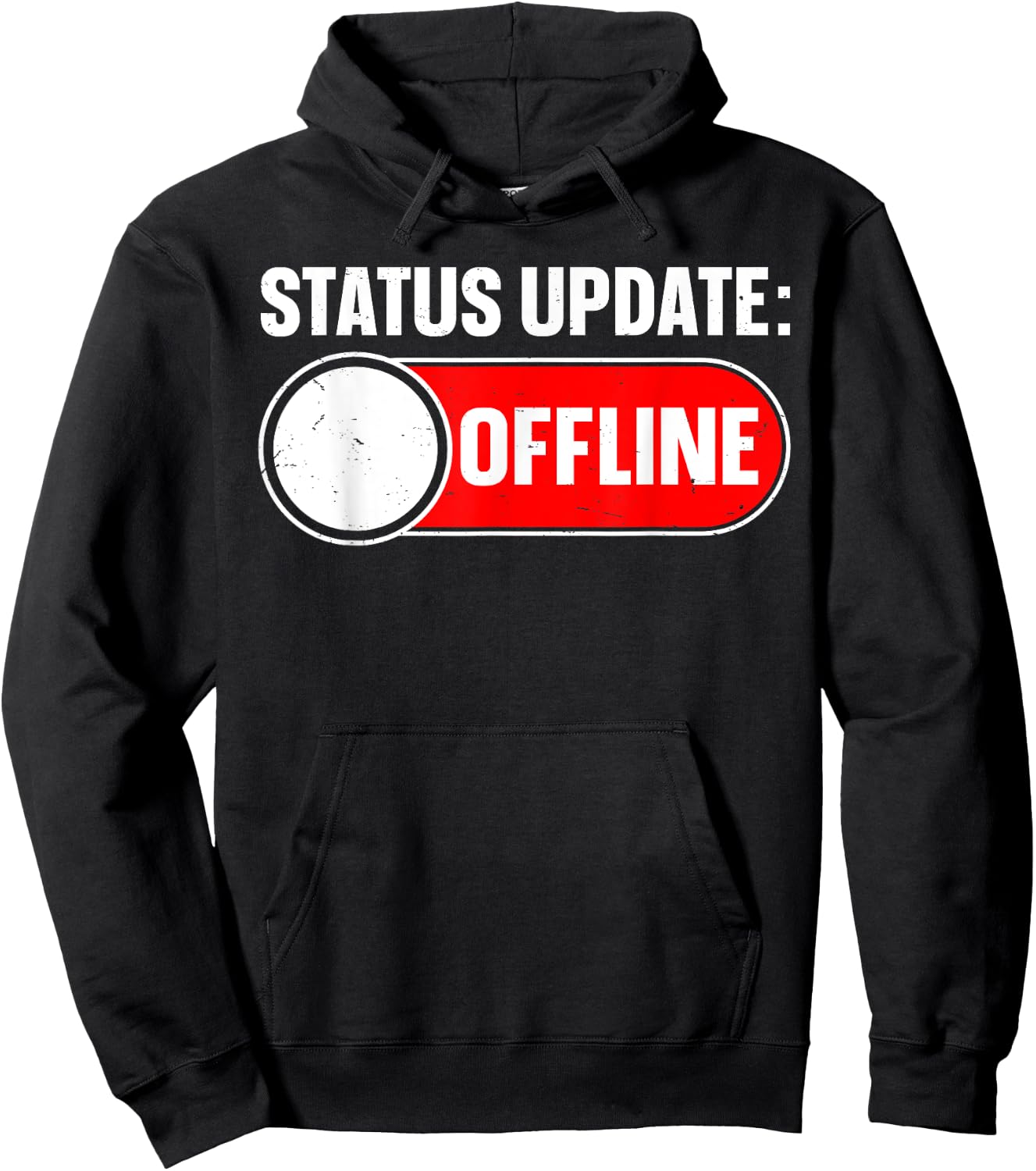 Status Update: Offline Quote for a Social Media Technophobe Hoodie - Hoodie | Black
