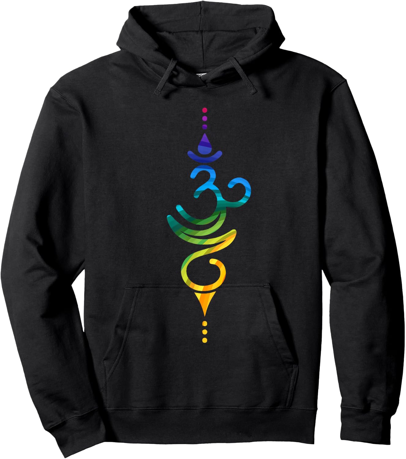 Breathe Symbol Chakra Mindfulness Hinduism Breathing Apparel Hoodie - Hoodie | Black