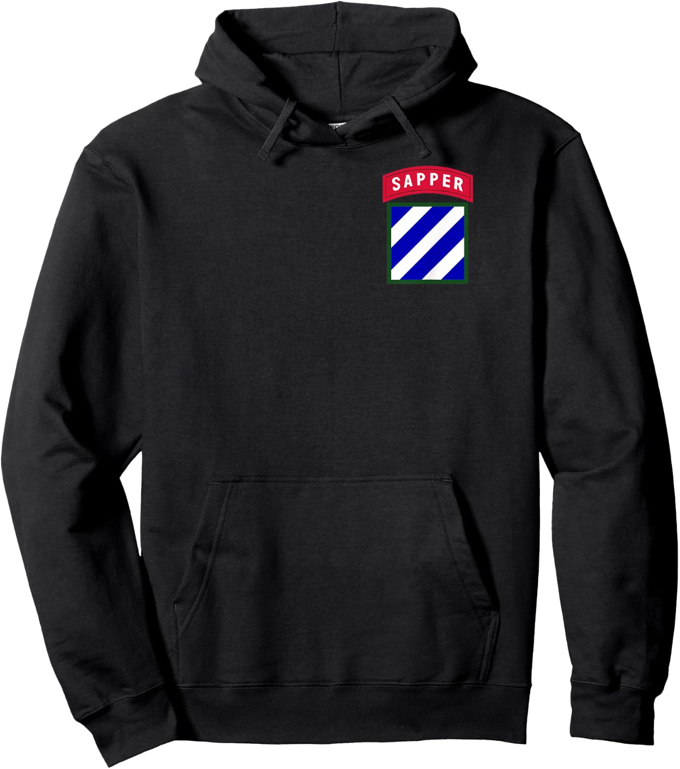 3rd Infantry Division (ID) Patch with Sapper Tab Hoodie - Hoodie | Black