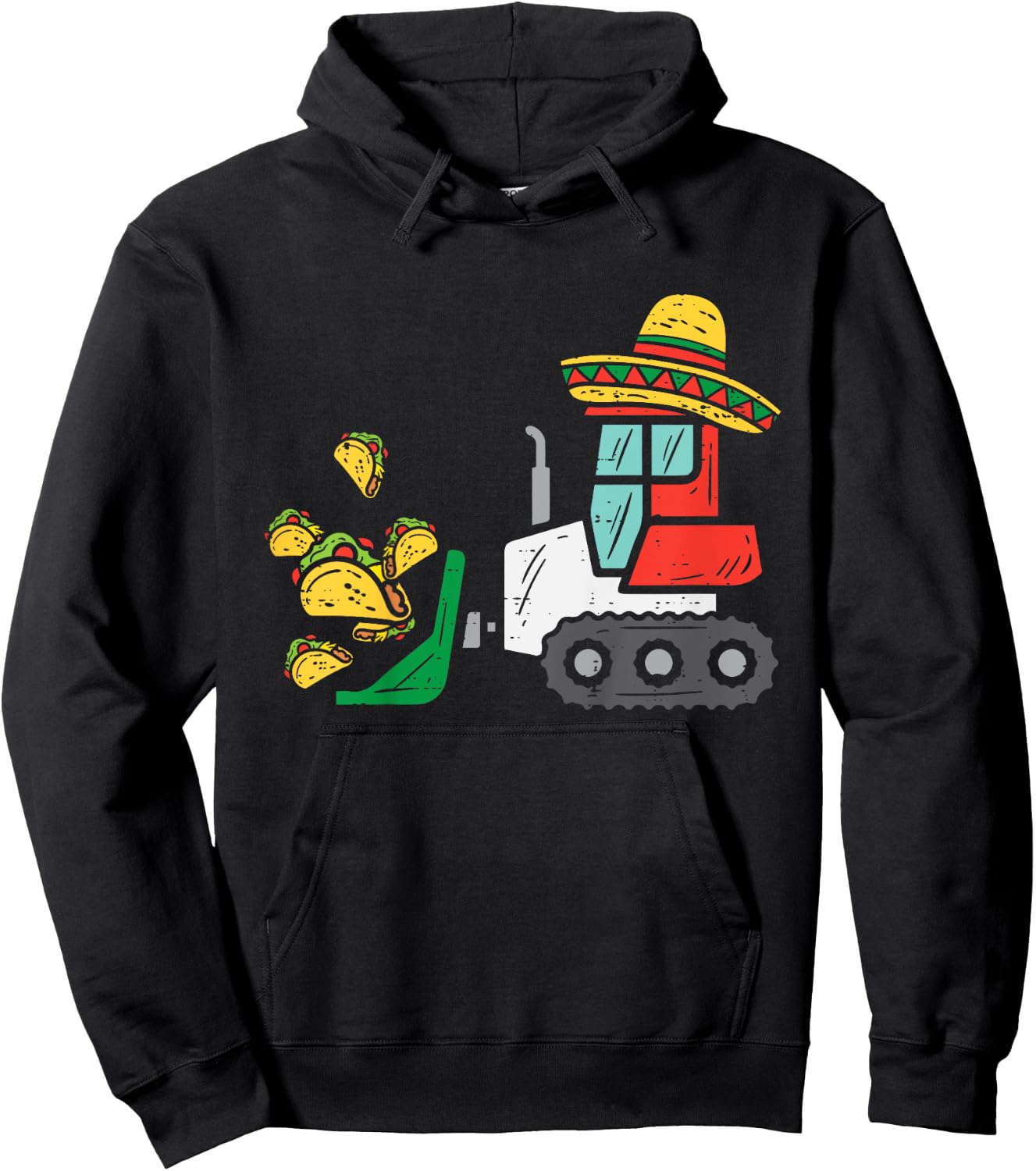 Kids Loads Of Tacos Bulldozer Cinco De Mayo Kid Baby Boys Toddler Hoodie - Hoodie | Black