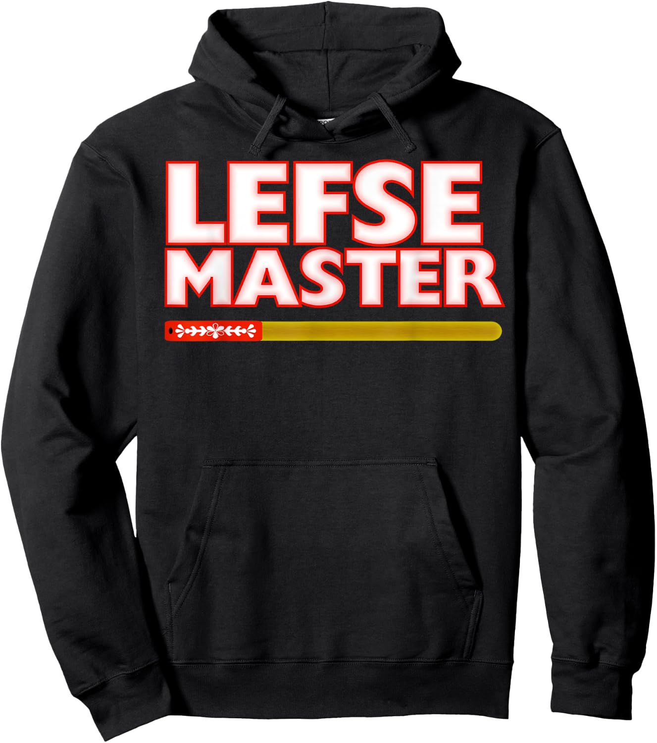 Lefse Master Roll Flip Cook Scandinavian Food Hoodie - Hoodie | Black