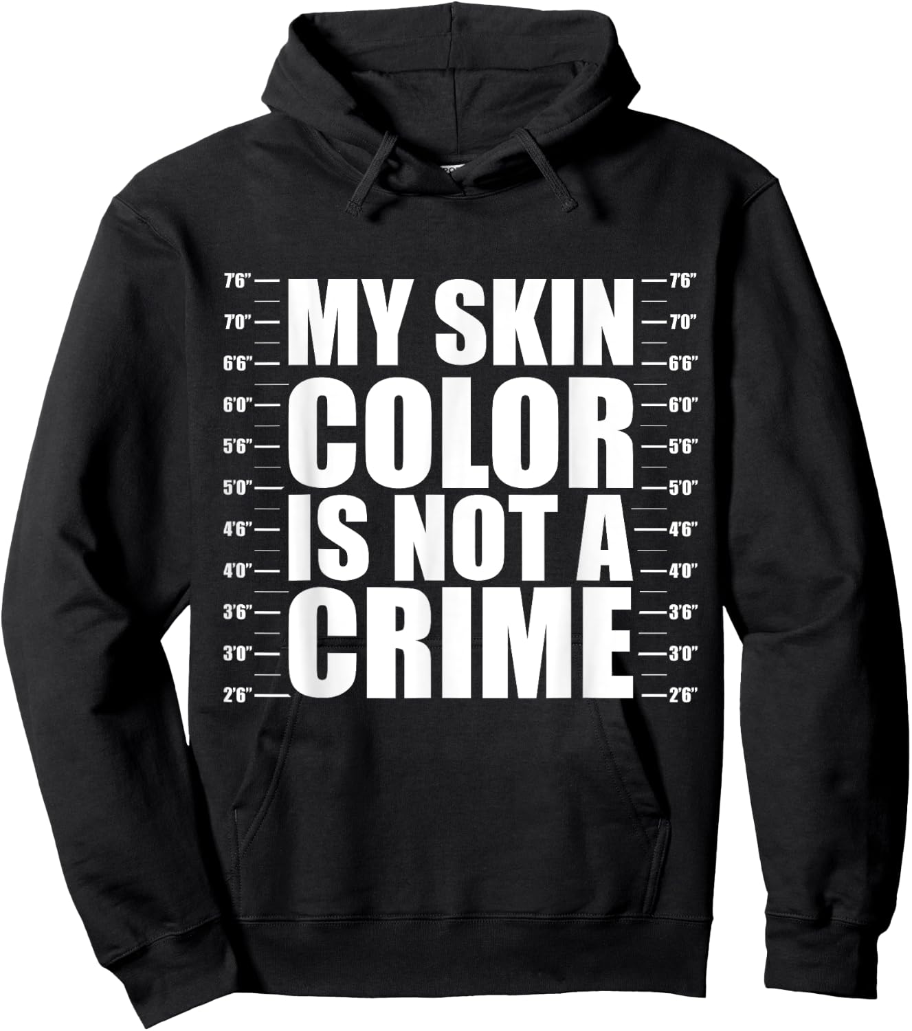 My Skin Color Is Not A Crime Black Equality Empowerment Gift Hoodie - Hoodie | Black