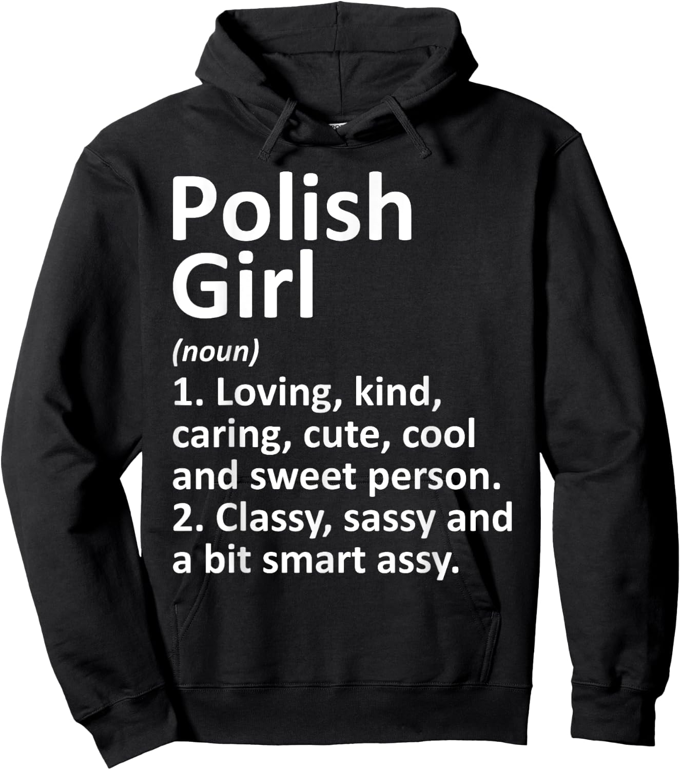 POLISH GIRL POLAND Gift Funny Country Home Roots Descent Hoodie - Hoodie | Black