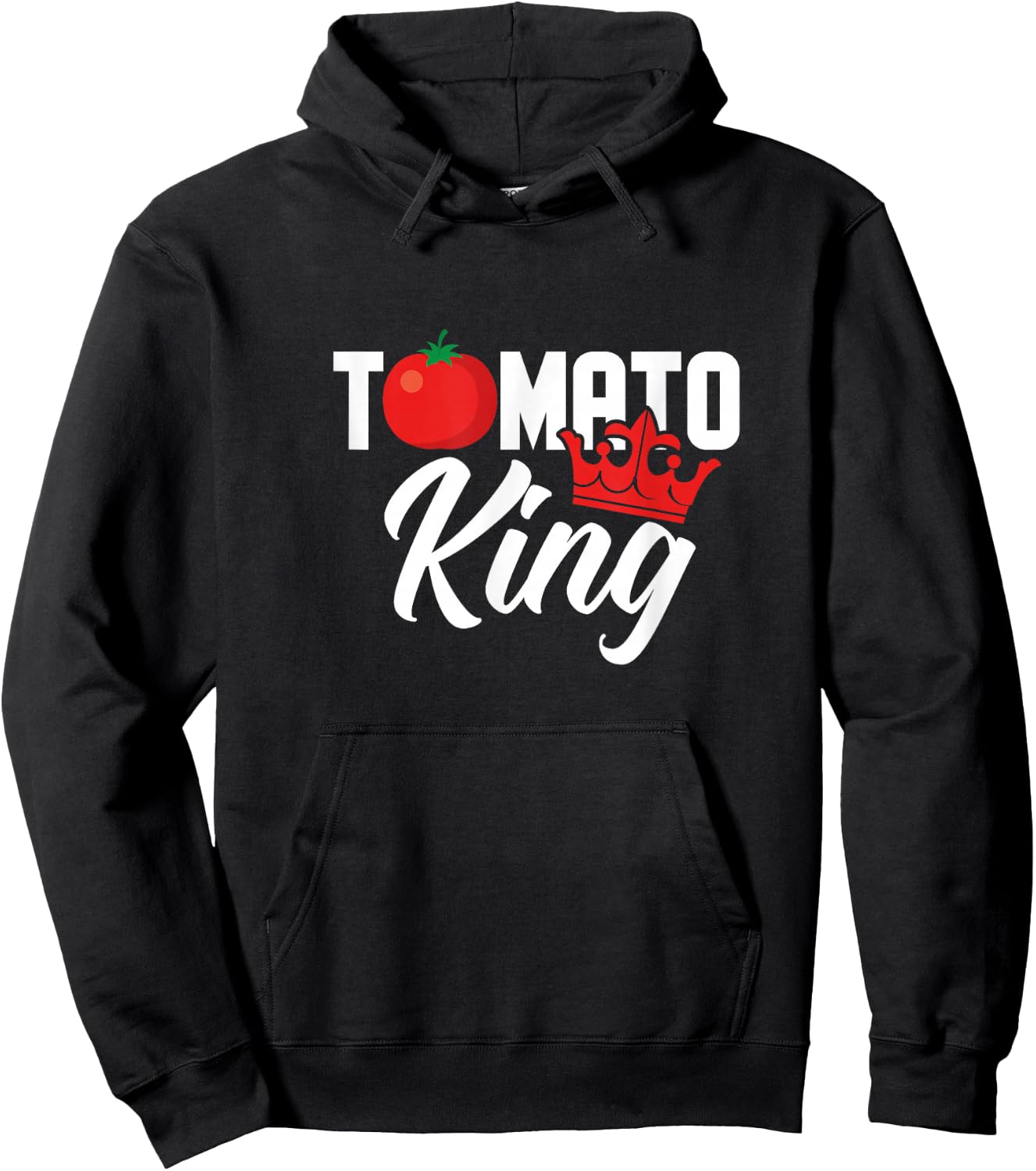 Tomato King Funny Vegan Tomatoes Lover Hoodie - Hoodie | Black