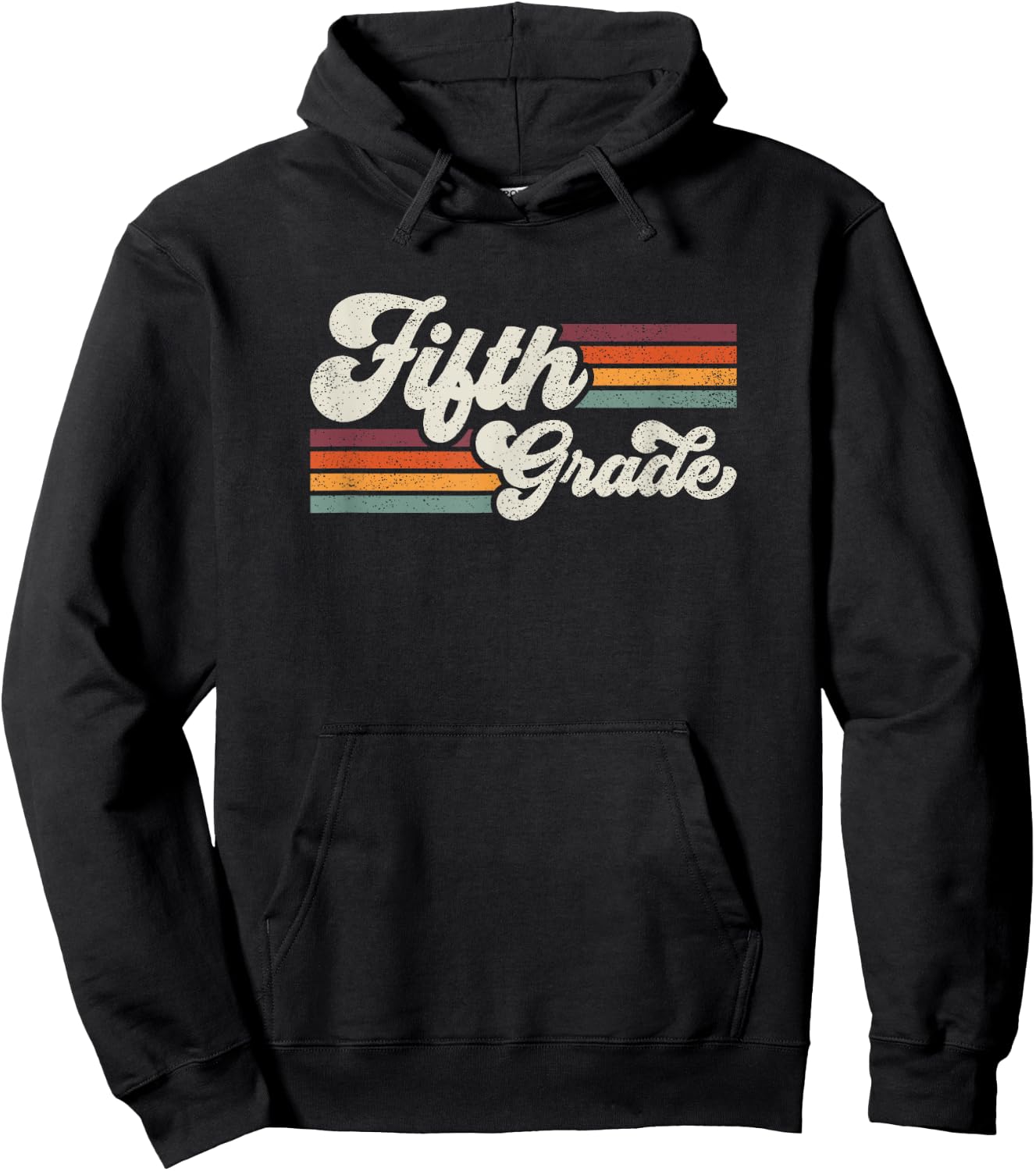 Retro Fifth Grade Teacher Back To School Hoodie - Hoodie | Black