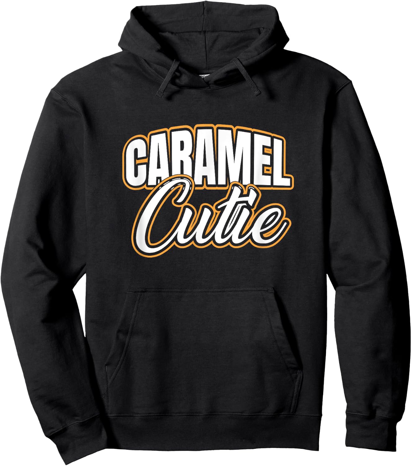 Caramel Cutie Curly Coily Curvy Caramel Cute Natural Hair Hoodie - Hoodie | Black