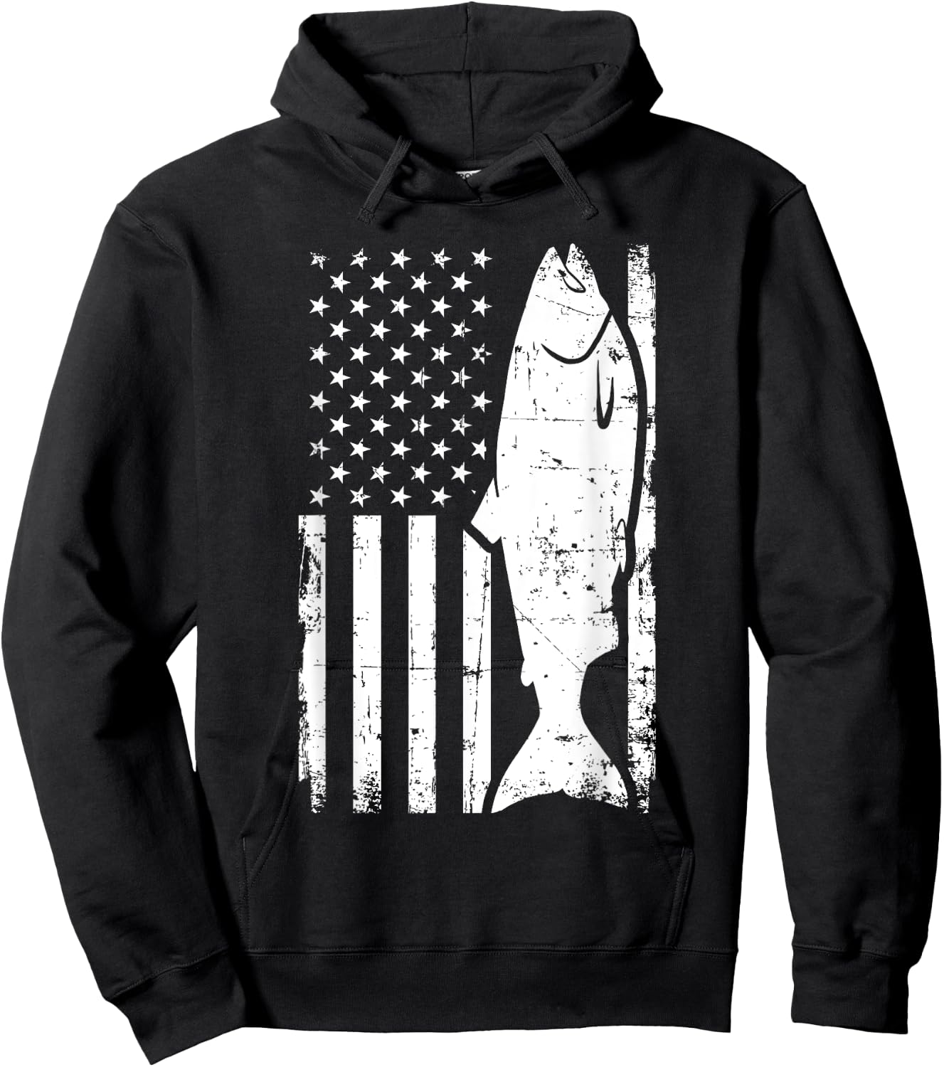 Salmon Fishing USA Hoodie - Hoodie | Black