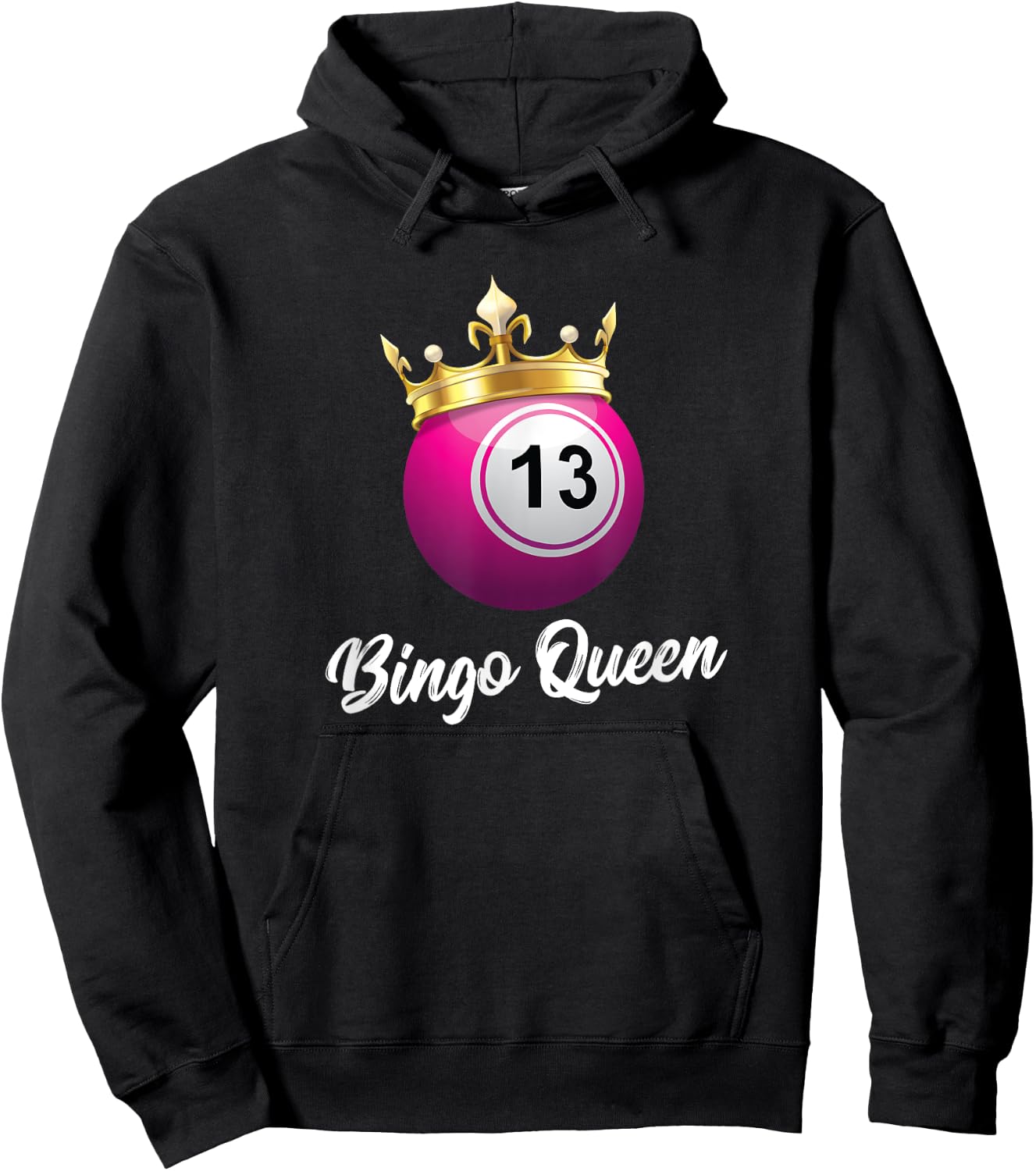 Bingo Queen Clothing Bingo Product for Grandma Bingo Queen Hoodie - Hoodie | Black