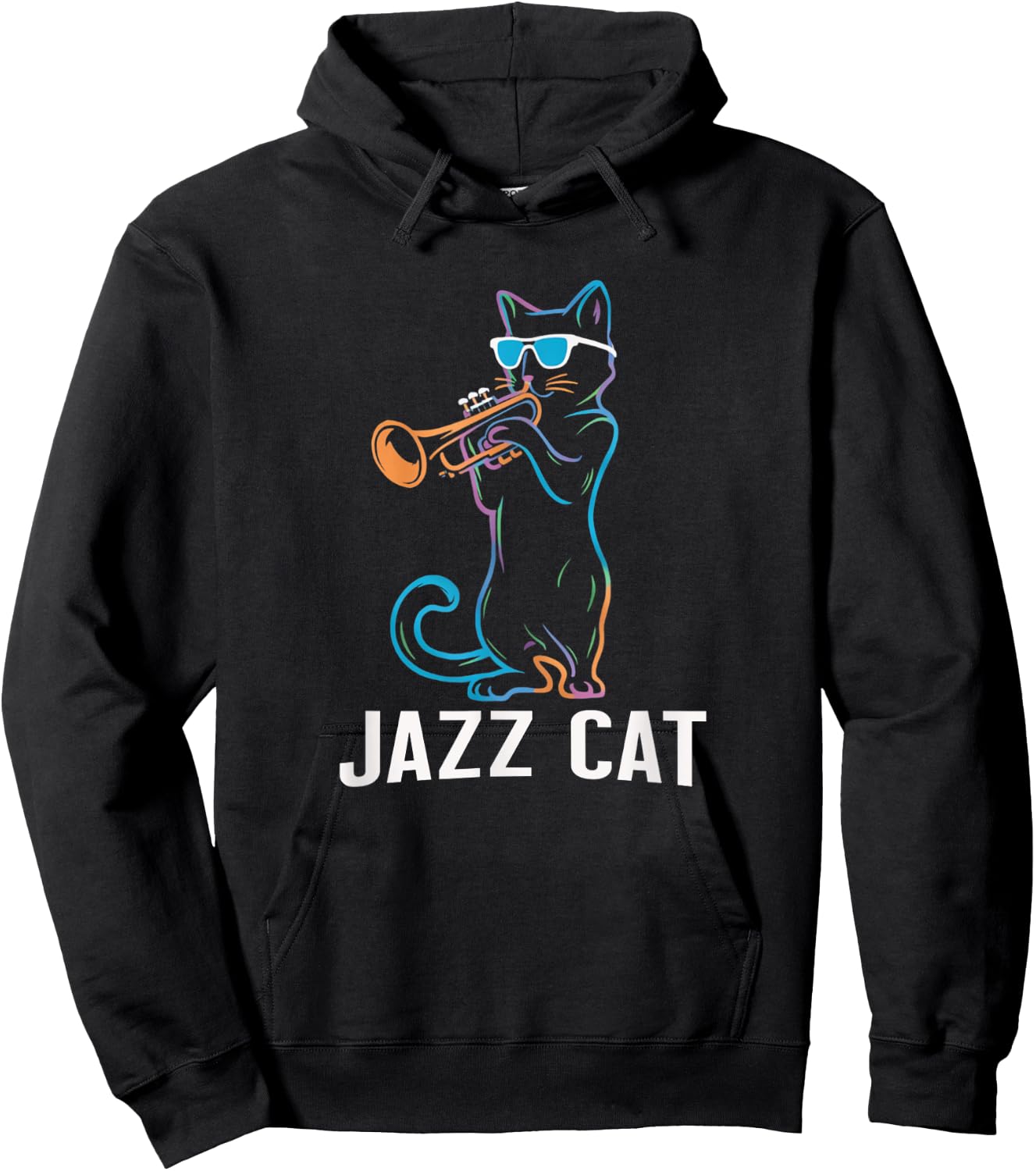 Cats And Jazz Is All I Need - Jazz Funk & Soul Cute Cat Hoodie - Hoodie | Black