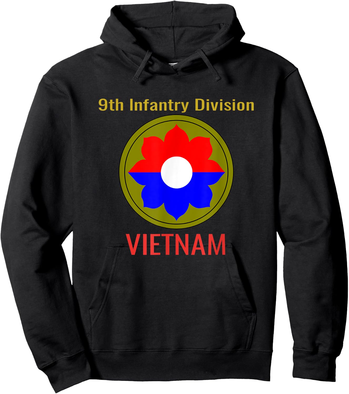 9th Infantry Division - Vietnam Combat Veteran Hoodie - Hoodie | Black
