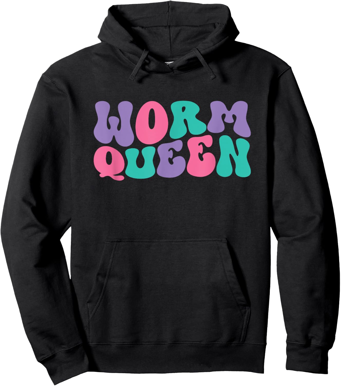 Worm Queen Worms Retro Vintage Wavy Groovy Hoodie - Hoodie | Black