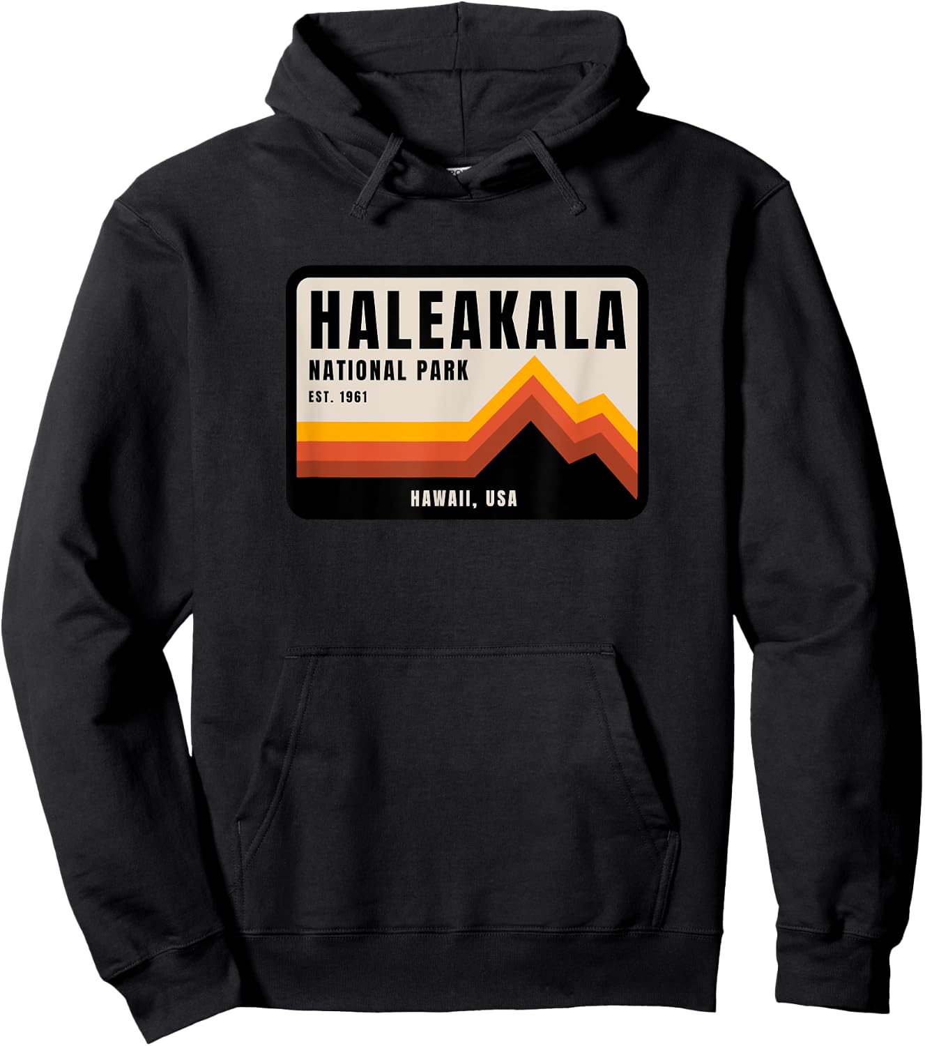 Family Vacation Gift - Retro Haleakala National Park Hoodie - Hoodie | Black