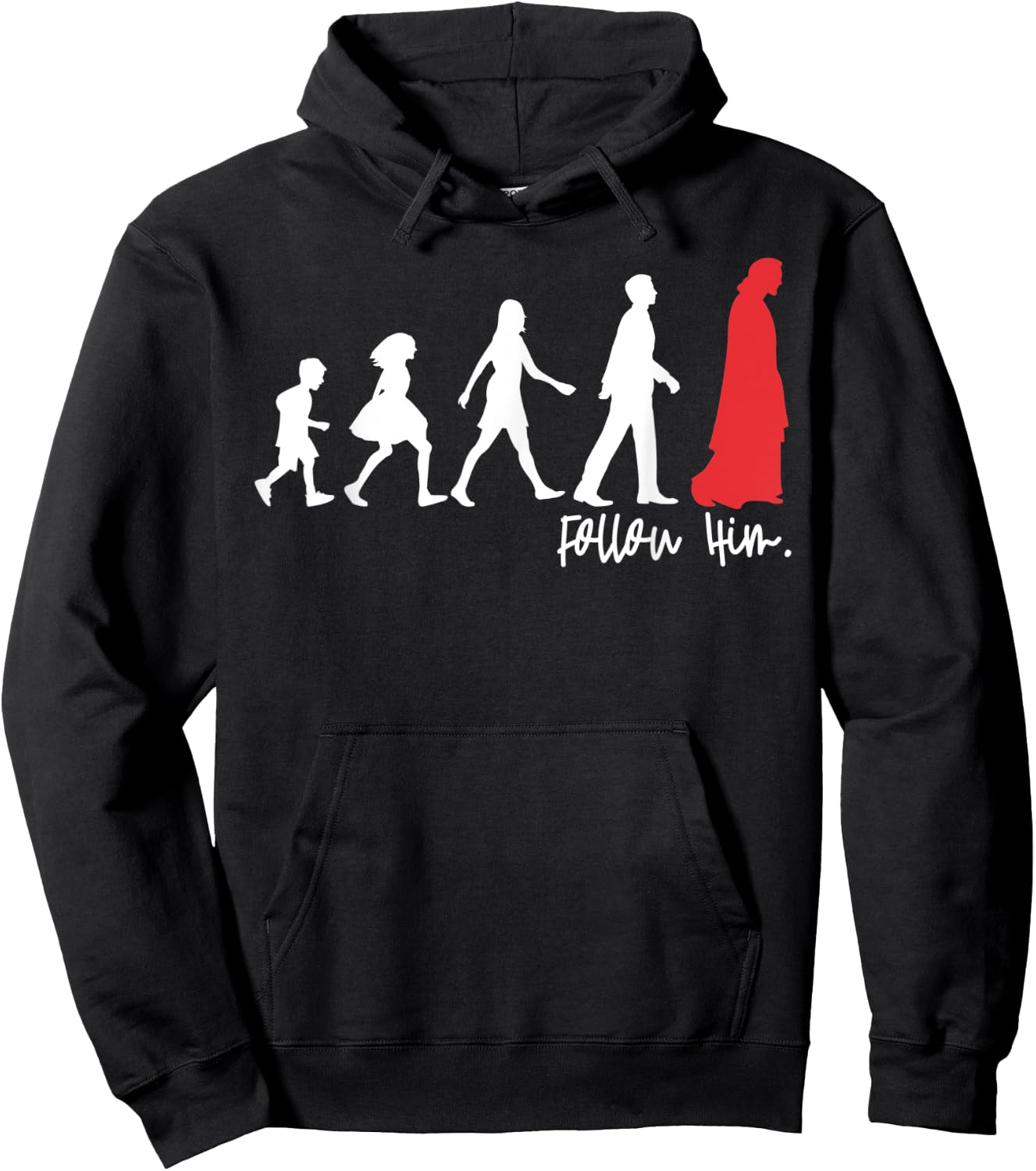 Follow Him Jesus Leading The People Christians Gift Hoodie - Hoodie | Black