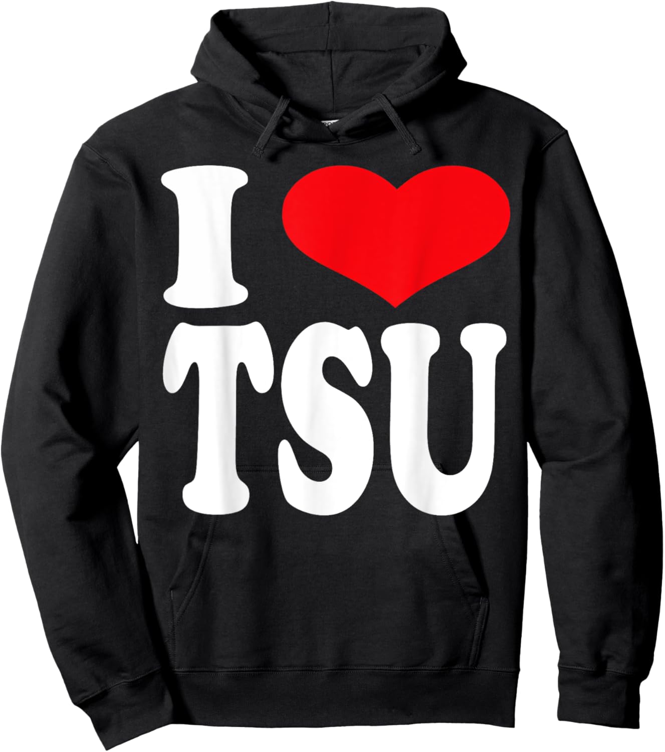 I Love Tsu | Heart Tsu Pride Hoodie - Hoodie | Black