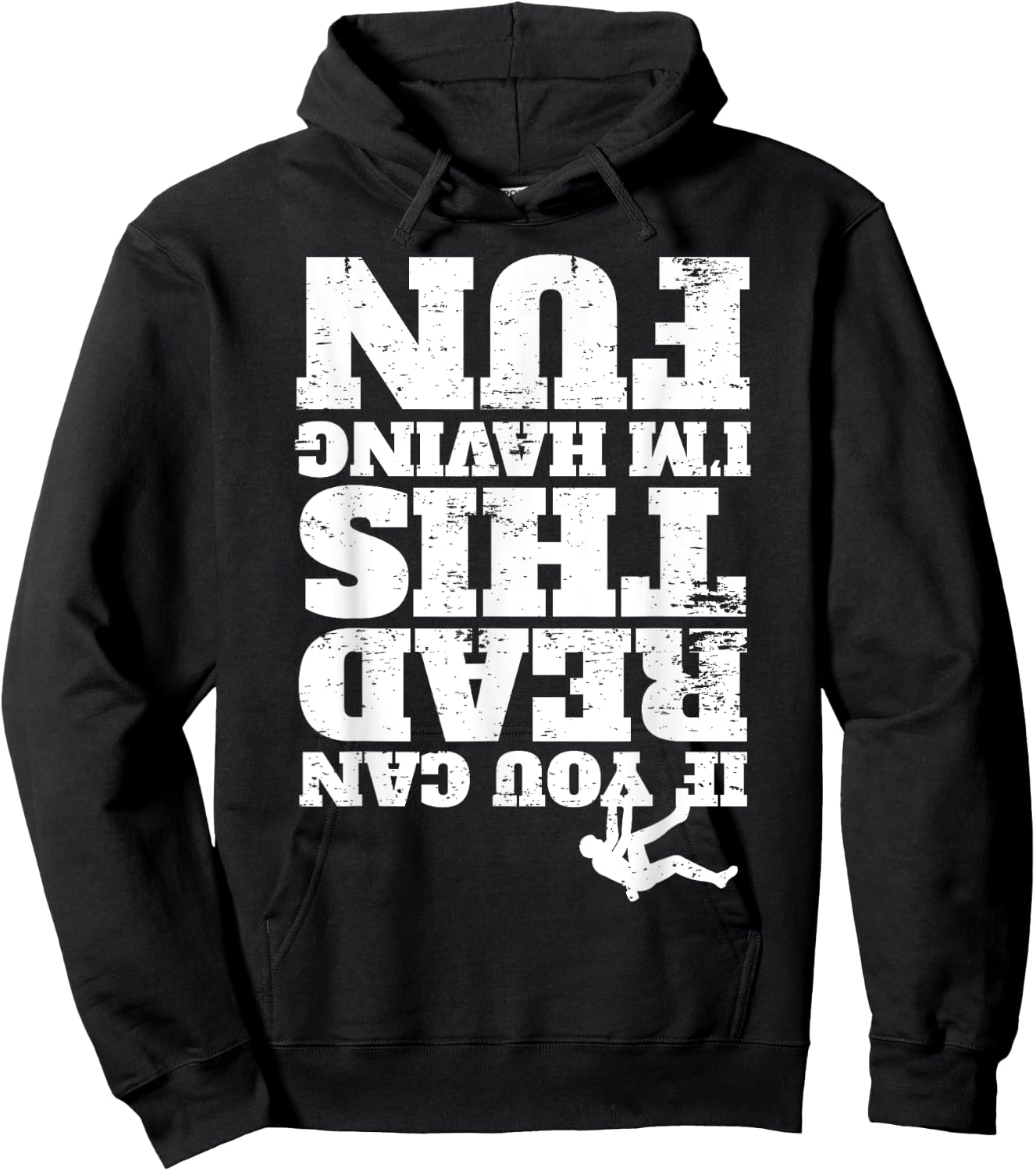 Free Climber Rock Climbing Mountain Bouldering I Read Hoodie - Hoodie | Black