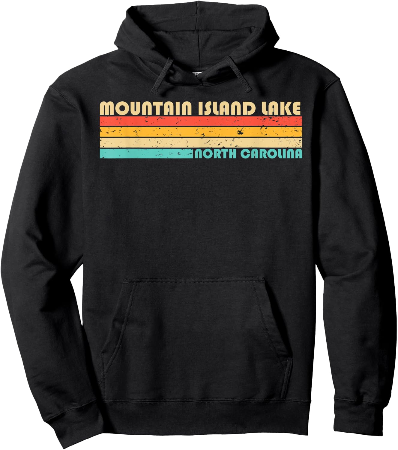 MOUNTAIN ISLAND LAKE NORTH CAROLINA Funny Fishing Camping Hoodie - Hoodie | Black