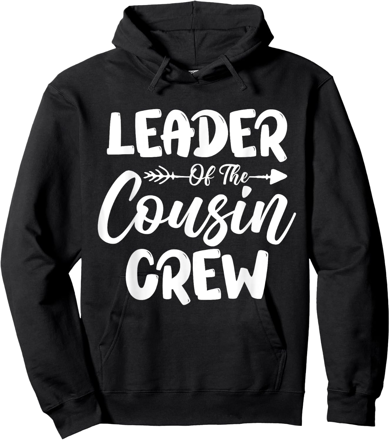Kids Leader Of The Cousin Crew Toddler Girls Family Reunion Hoodie - Hoodie | Black