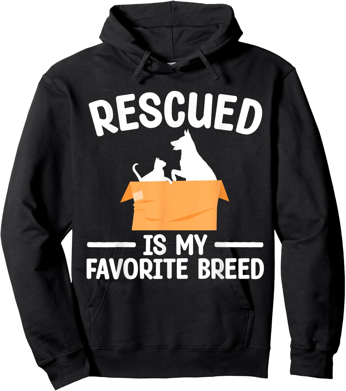 Animal Rescue Art Women Dog Cat Pet Rescuer Lover Hoodie - Hoodie | Black