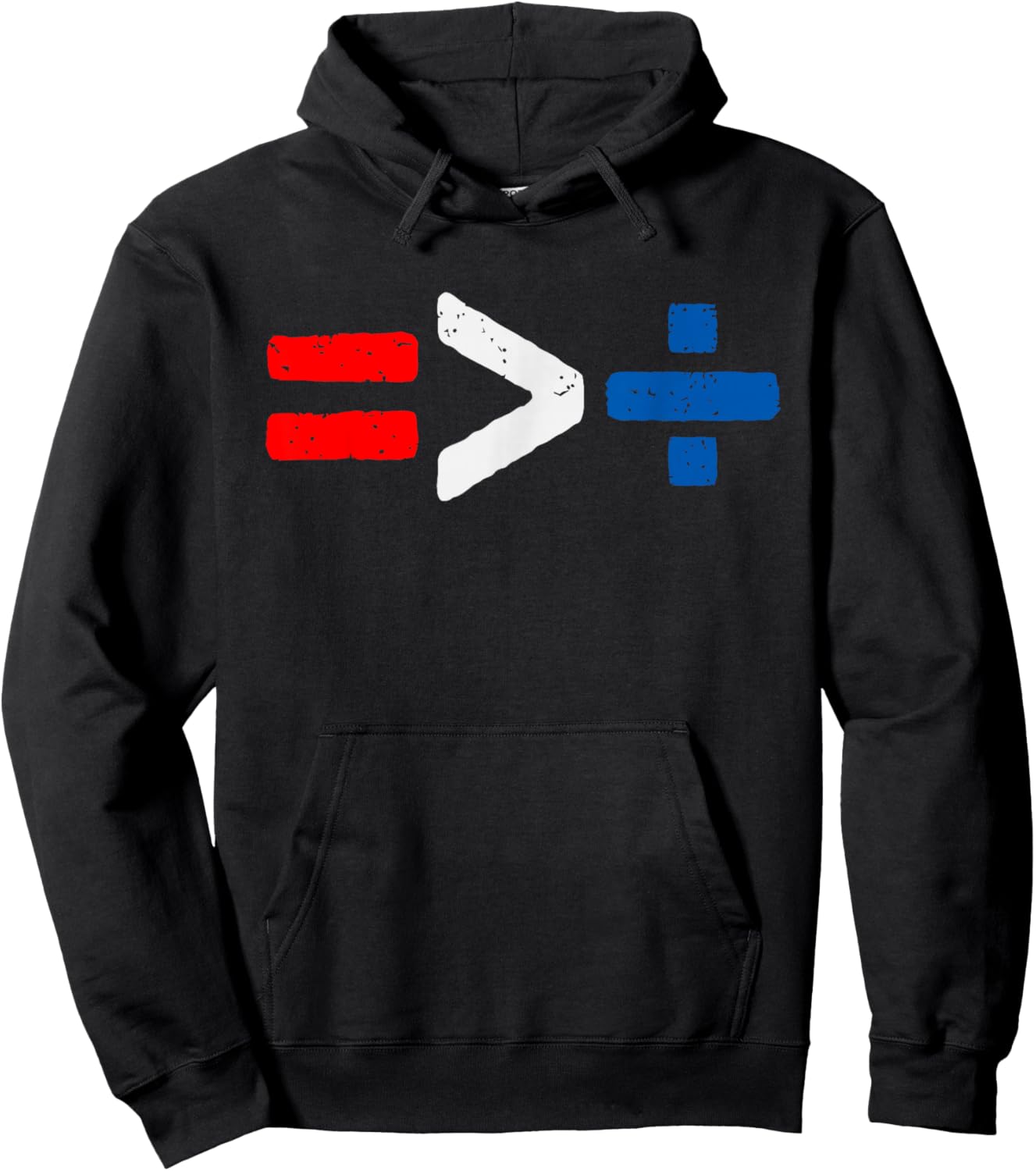 4th of july Equality Is Greater Than Division Party In USA Hoodie - Hoodie | Black