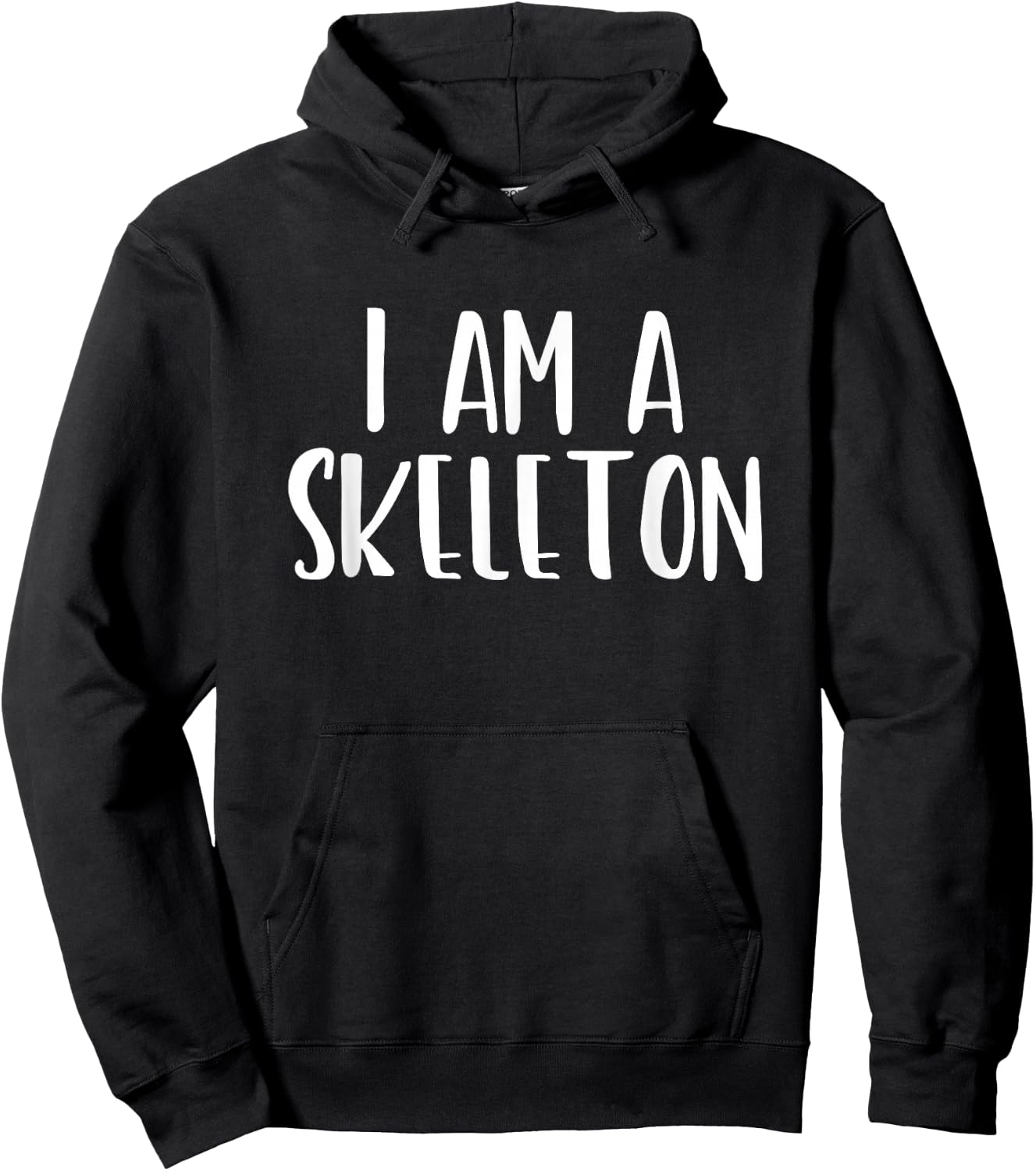 I Am A Skeleton Halloween I'm Simple Costume Lazy Hoodie - Hoodie | Black