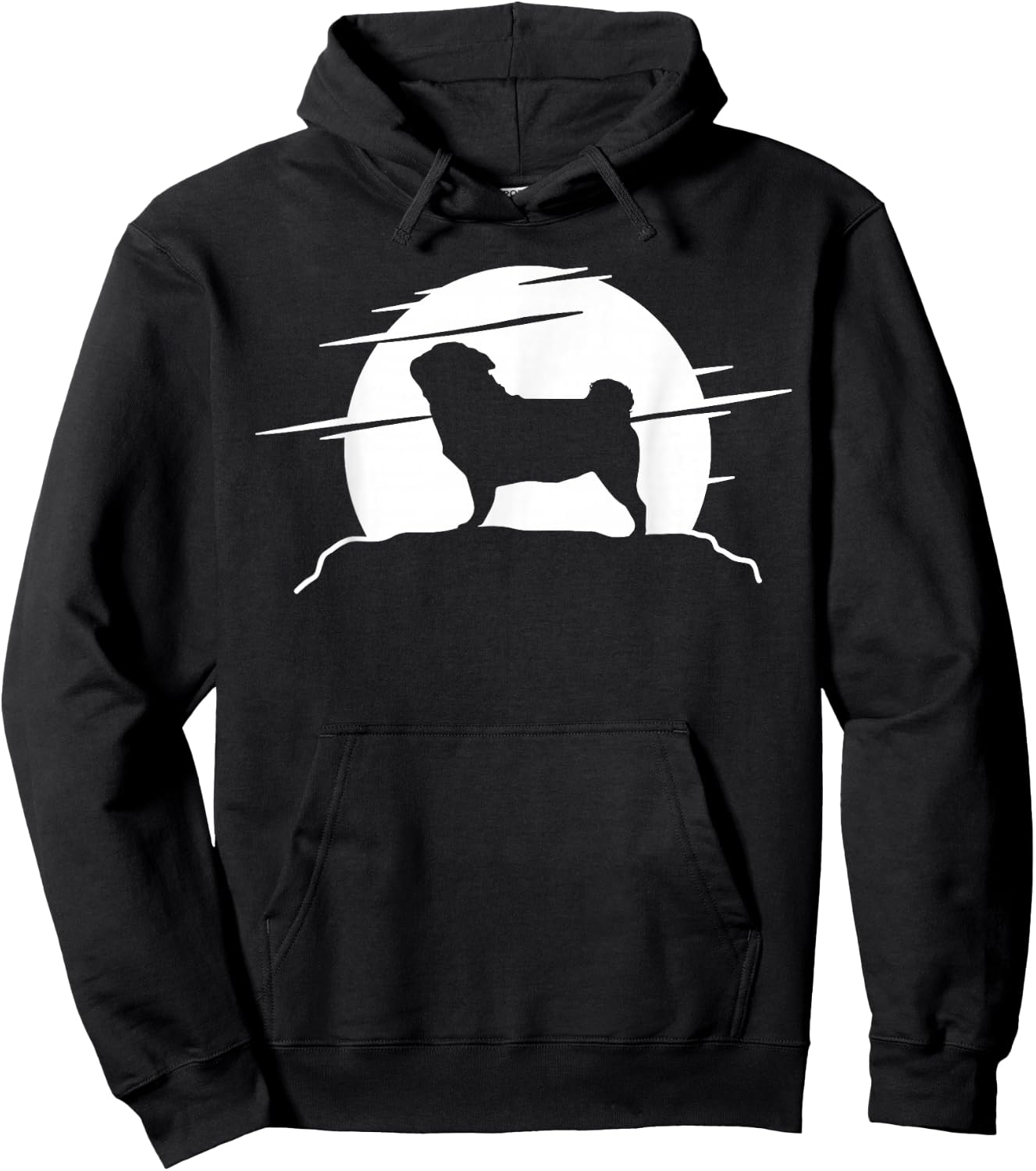 Pug Puggie-Dog Hoodie - Hoodie | Black
