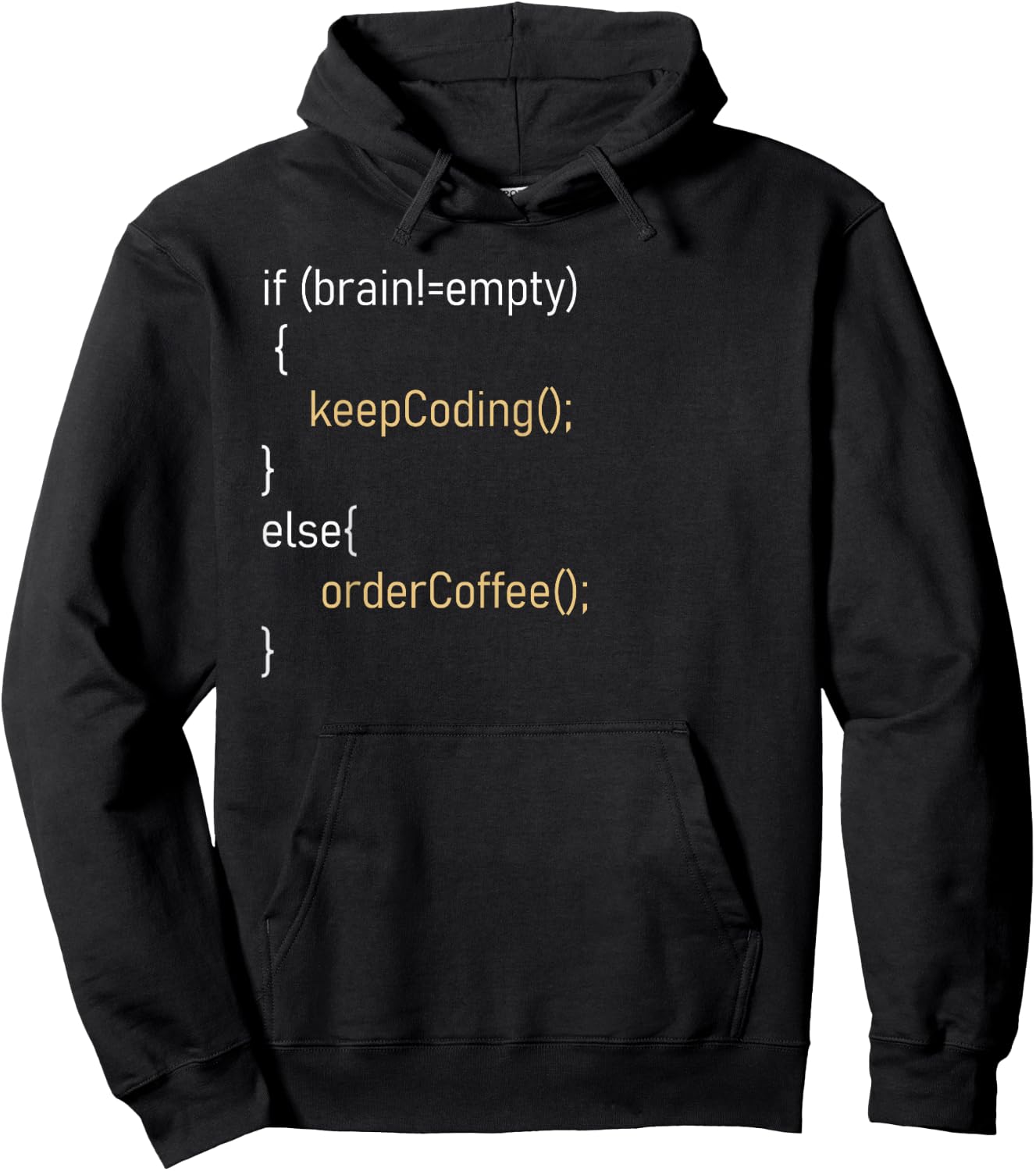 Funny Joke Programming If Brain Coffee Women Hoodie - Hoodie | Black
