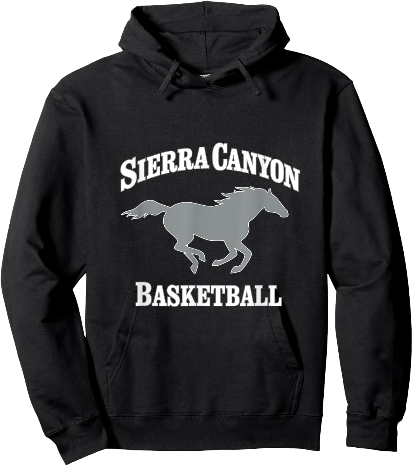 Sierra Canyon Basketball with Horse Hoodie - Hoodie | Black