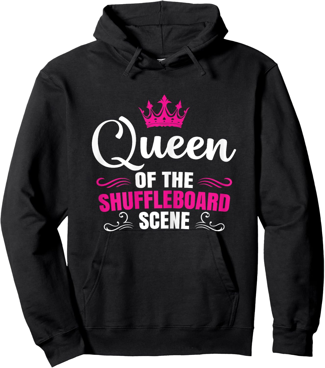 Shuffleboard champion funny shuffleboard queen Hoodie - Hoodie | Black