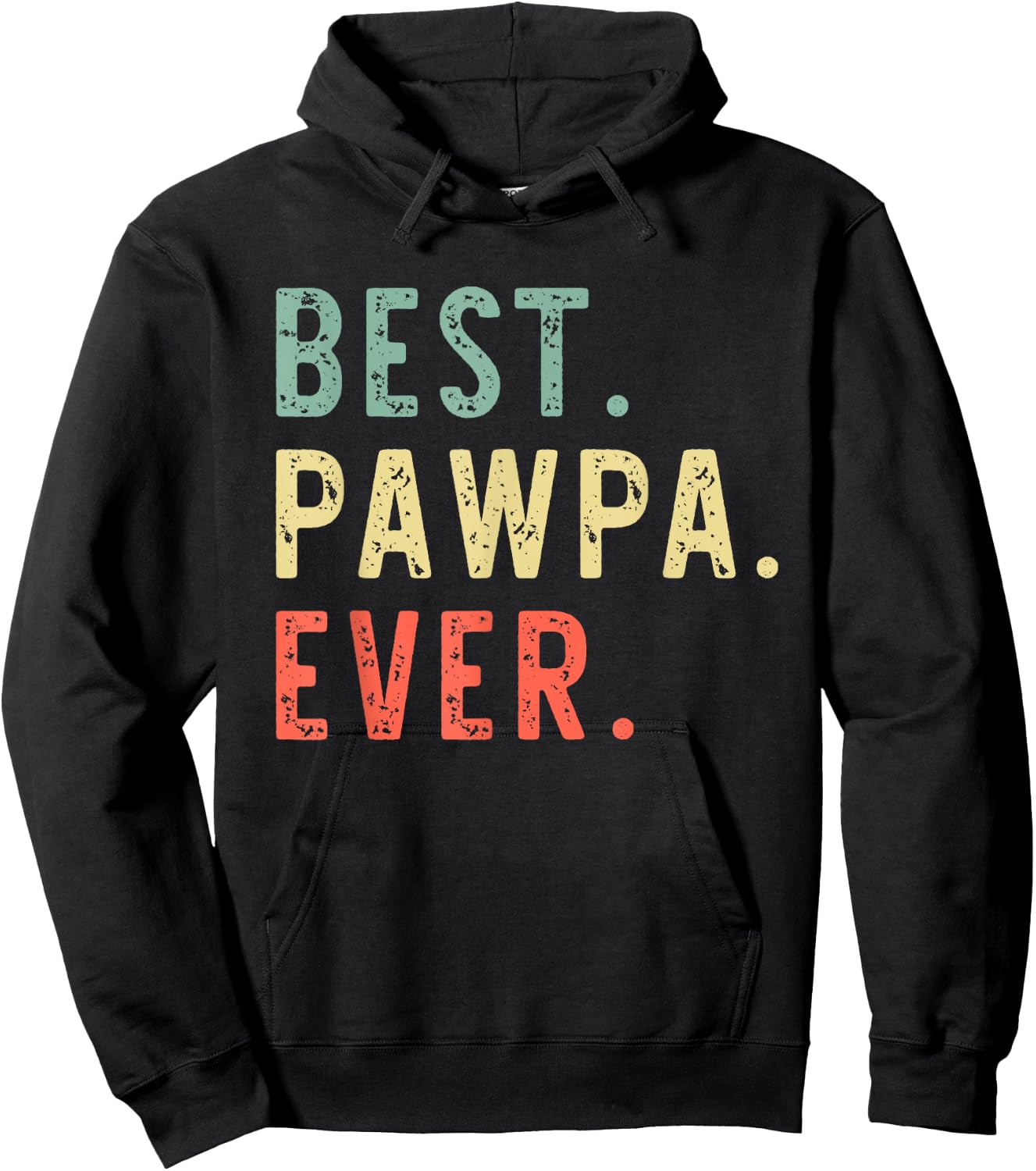 Best Pawpa Ever Cool Funny Vintage Hoodie - Hoodie | Black