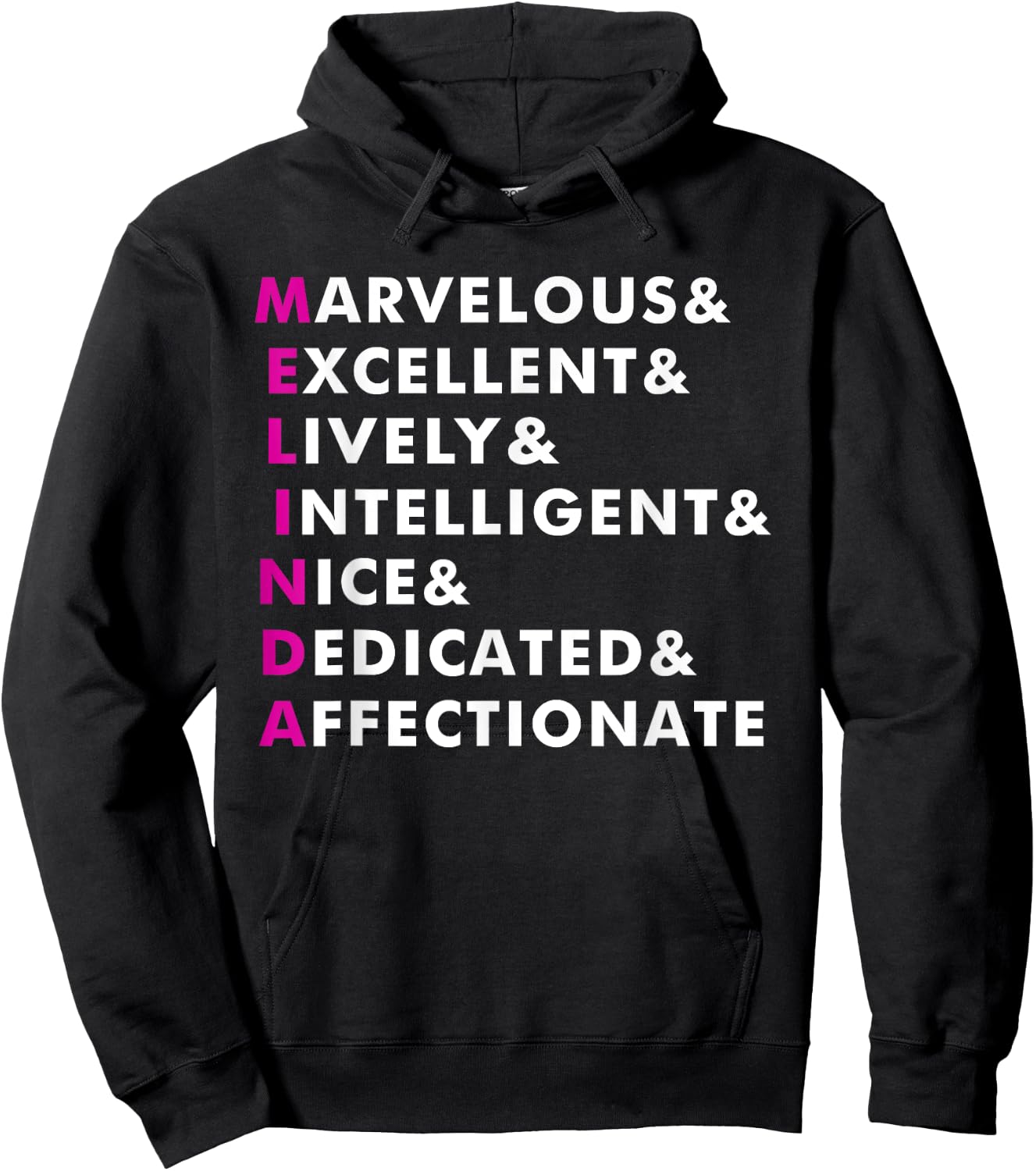 Melinda Name Shirt Personalized Gift Hoodie - Hoodie | Black
