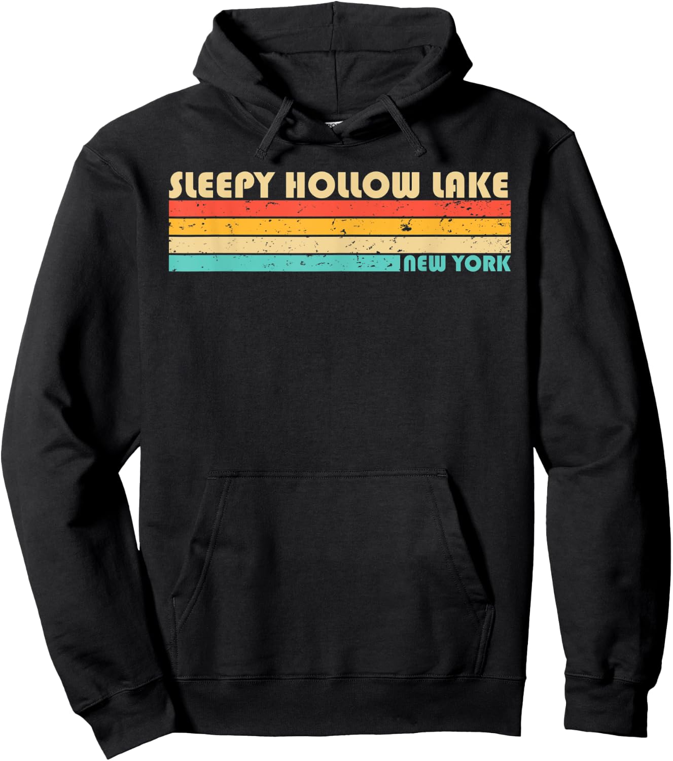 SLEEPY HOLLOW LAKE NEW YORK Funny Fishing Camping Summer Hoodie - Hoodie | Black
