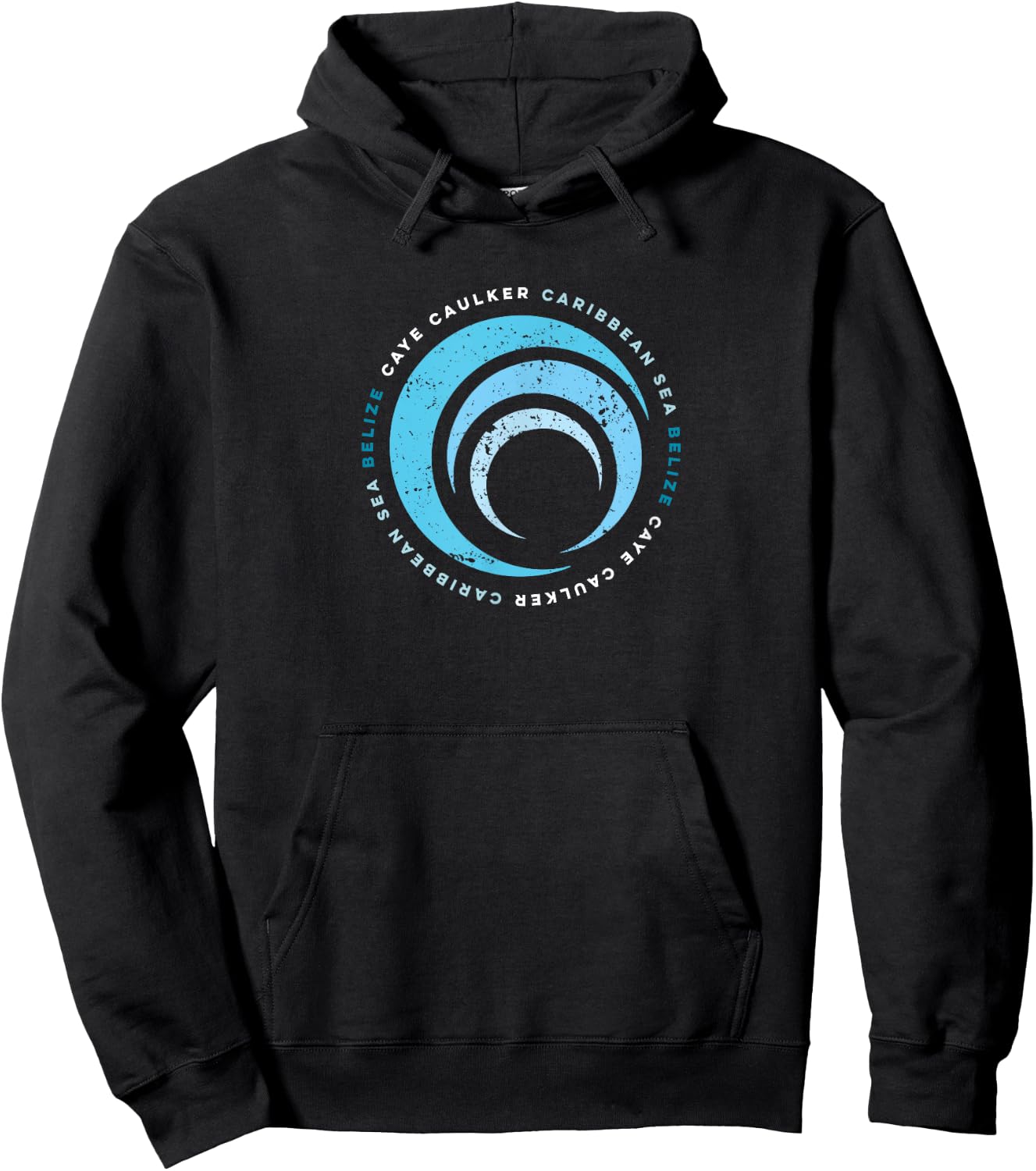 Caye Caulker Belize Beach Retro Vintage Wave Men Women Kids Hoodie - Hoodie | Black