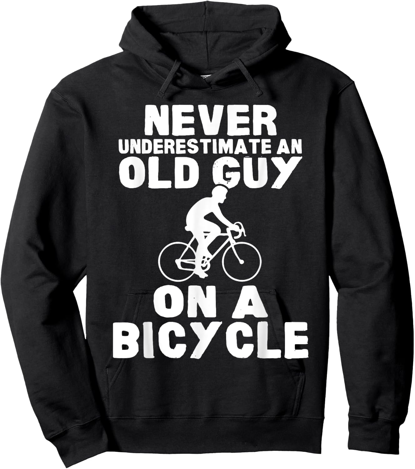 Never Underestimate An Old Guy On A Bicycle Gift Hoodie - Hoodie | Black