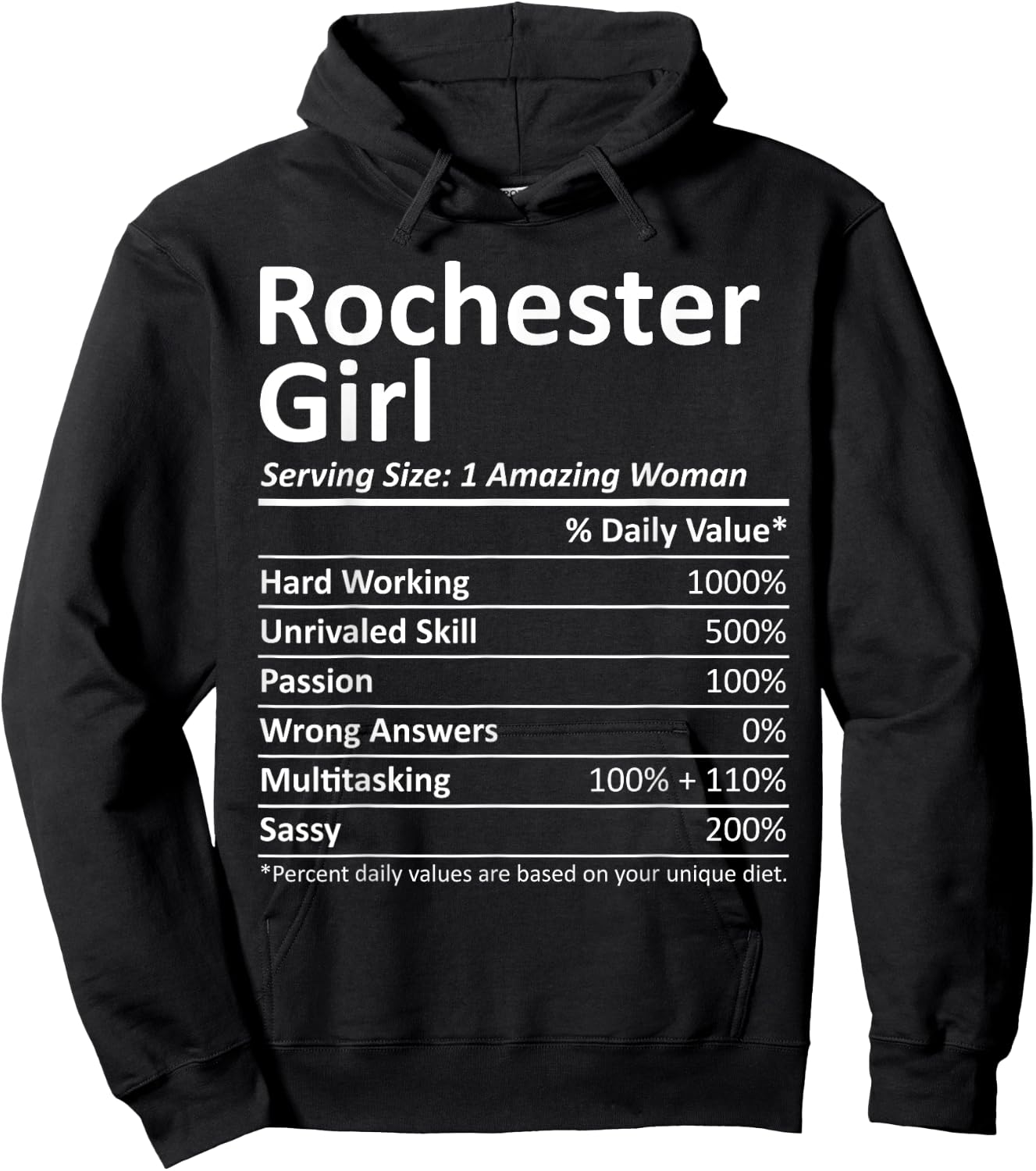 ROCHESTER GIRL MN MINNESOTA Funny City Home Roots USA Gift Hoodie - Hoodie | Black